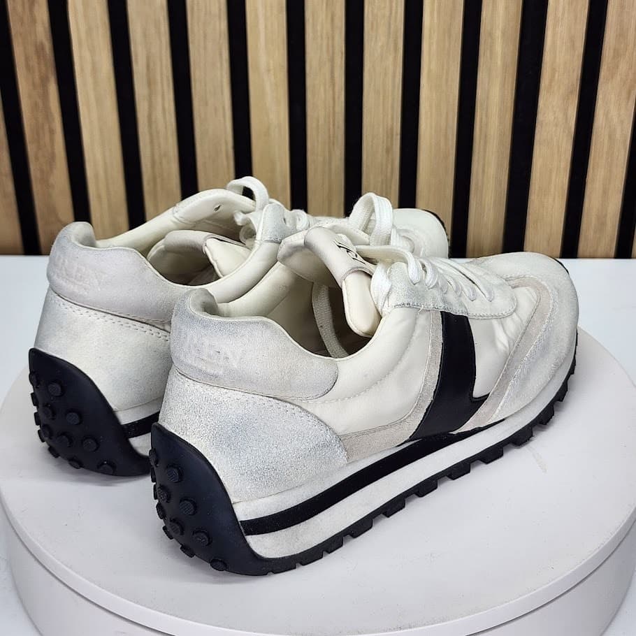 Lauren Ralph Lauren Women’s White Lace-Up Fashion Sneakers - Size 7 - Thumbnail 3