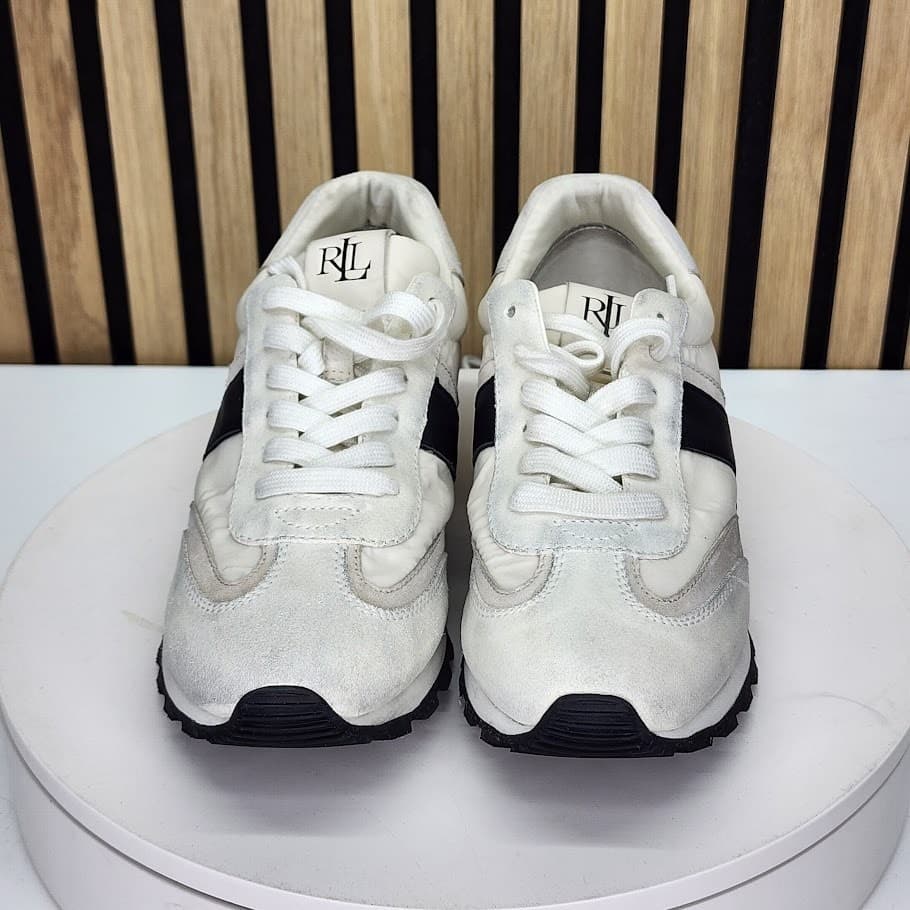 Lauren Ralph Lauren Women’s White Lace-Up Fashion Sneakers - Size 7 - Thumbnail 8
