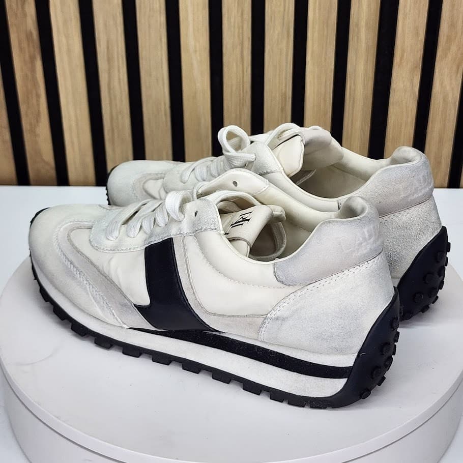 Lauren Ralph Lauren Women’s White Lace-Up Fashion Sneakers - Size 7 - Thumbnail 5