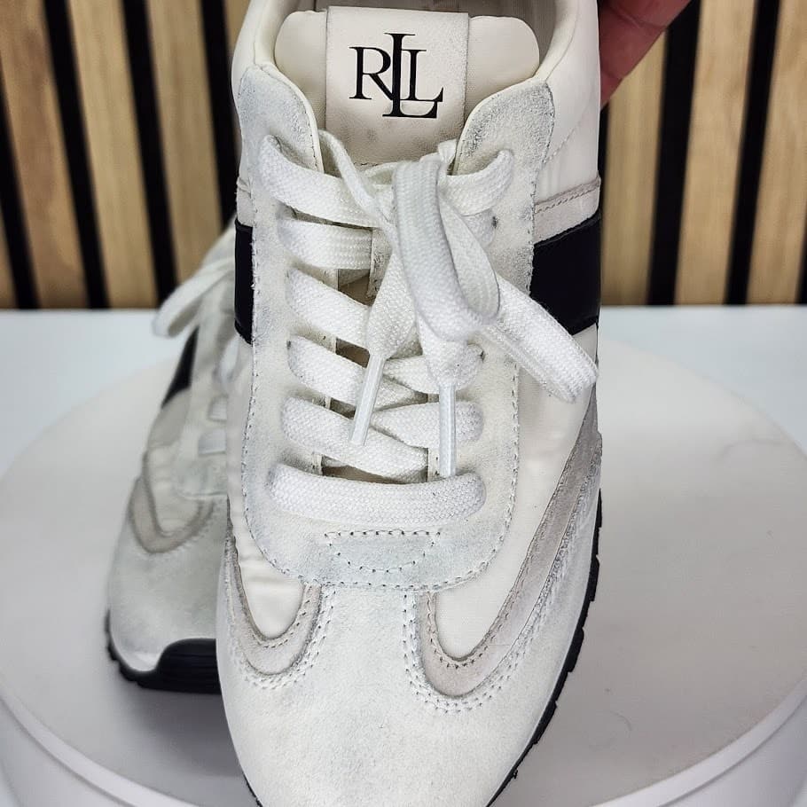 Lauren Ralph Lauren Women’s White Lace-Up Fashion Sneakers - Size 7 - Thumbnail 9