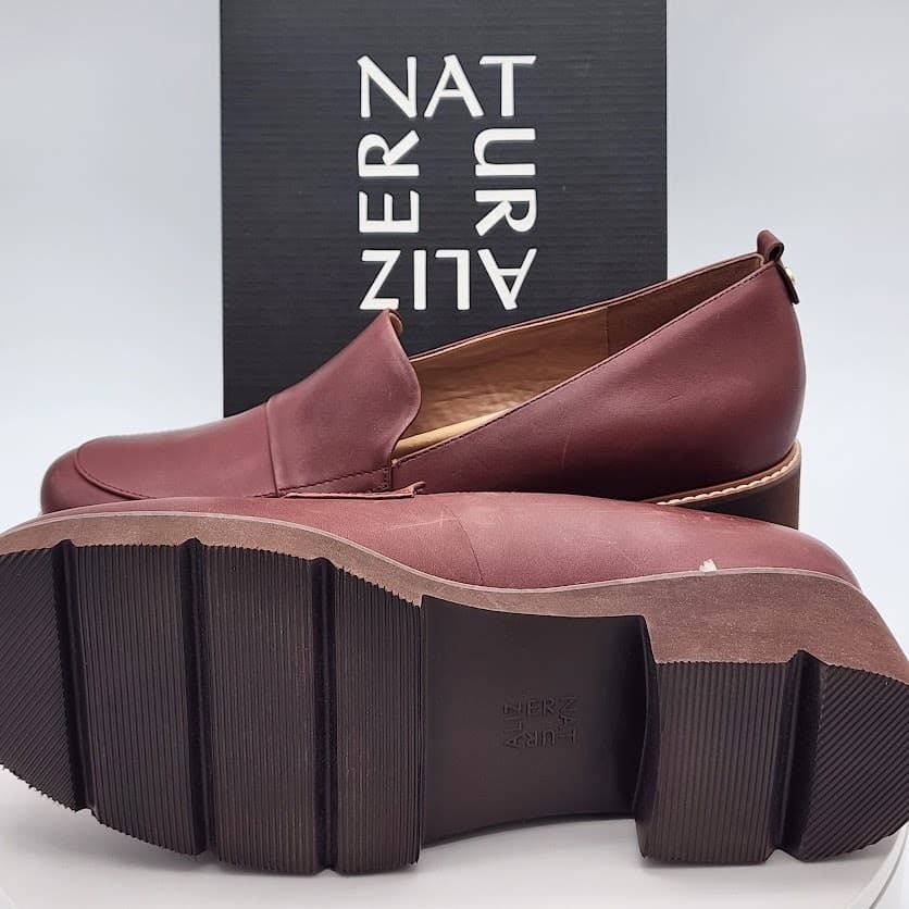 NEW Naturalizer Darry Cabernet Leather Lug Sole Loafers Women's Size 12M Comfort - Thumbnail 8