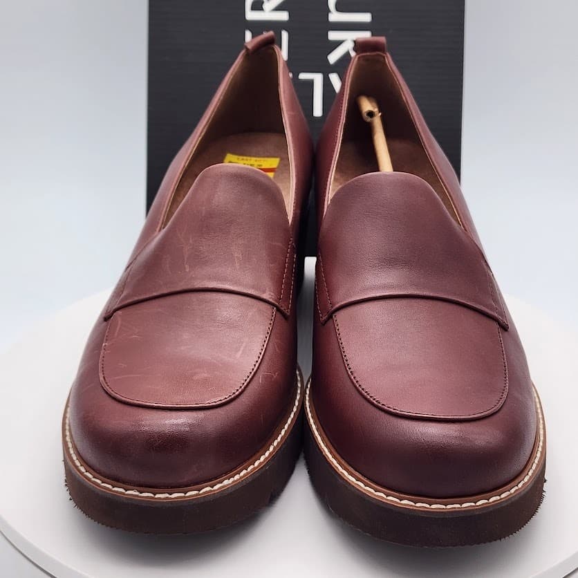 NEW Naturalizer Darry Cabernet Leather Lug Sole Loafers Women's Size 12M Comfort - Thumbnail 6