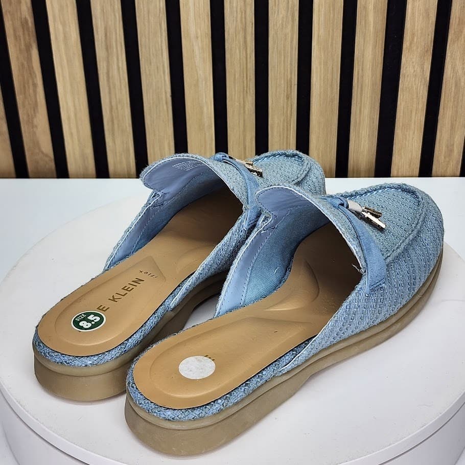 Anne Klein IFlex Women’s Blue Woven Mule Loafers – Size 8.5M - Thumbnail 3