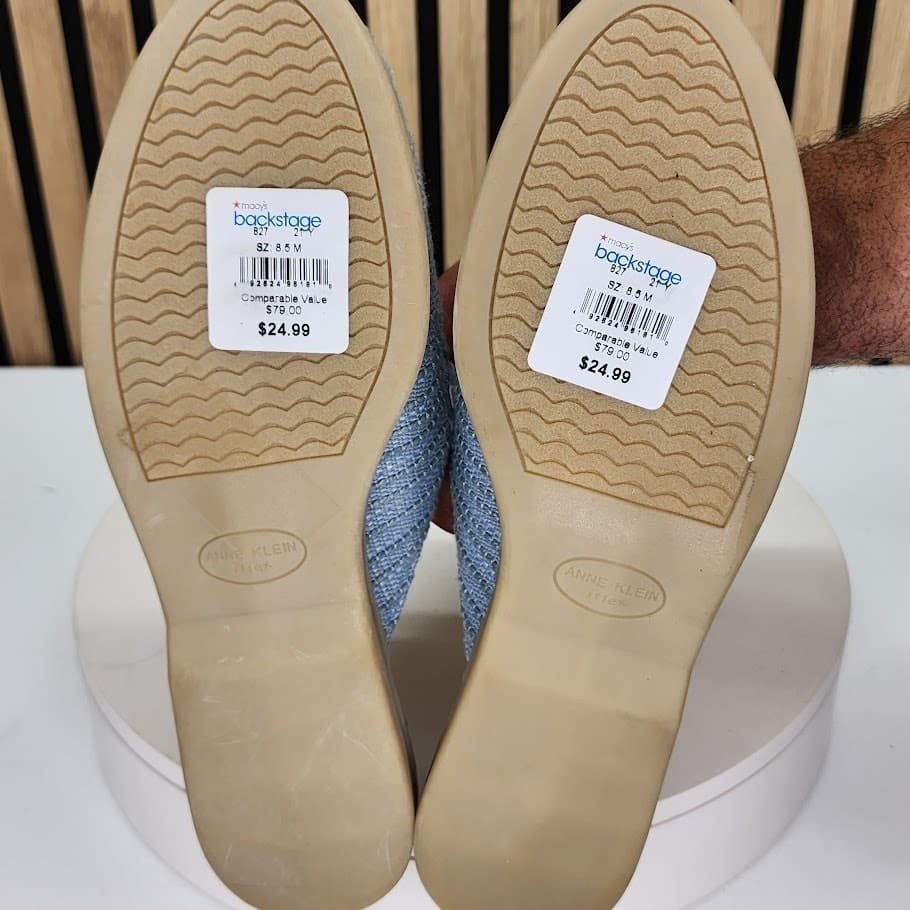 Anne Klein IFlex Women’s Blue Woven Mule Loafers – Size 8.5M - Thumbnail 8