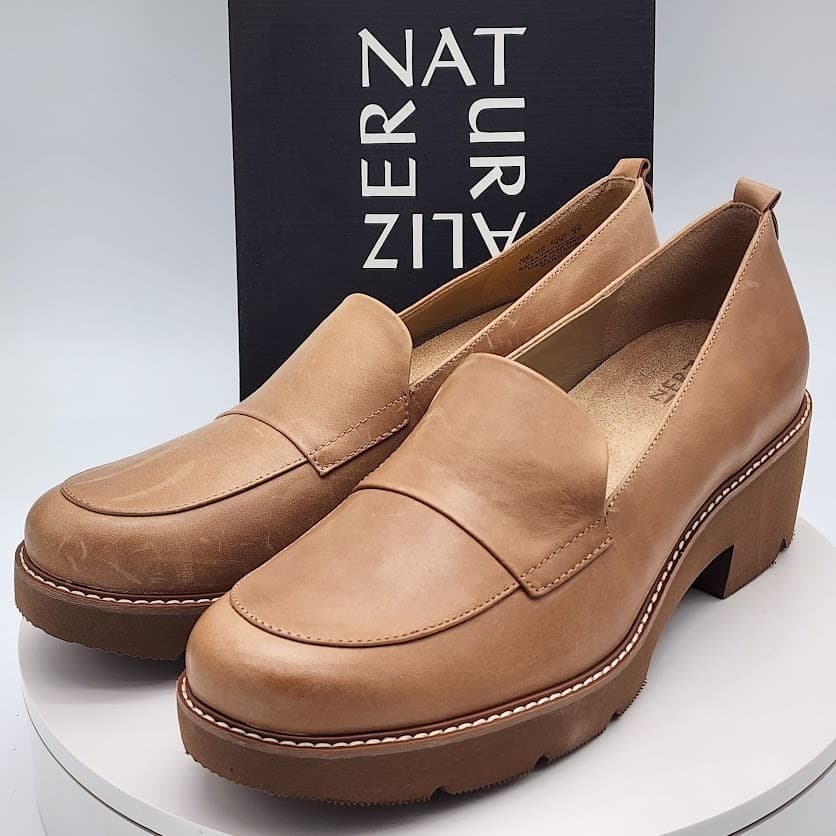 NEW Naturalizer Darry Lug Sole Loafers Toffee Leather Women's Size 12M - Thumbnail 5