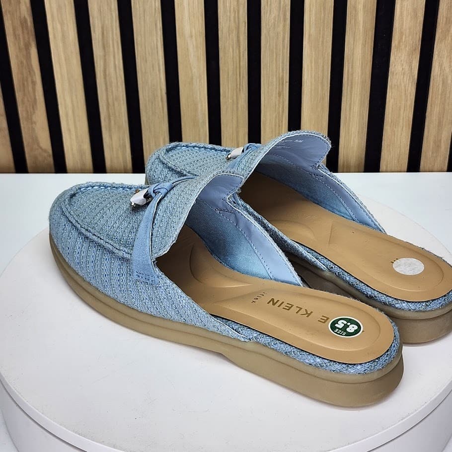 Anne Klein IFlex Women’s Blue Woven Mule Loafers – Size 8.5M - Thumbnail 4
