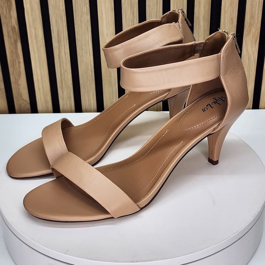 Style & Co Women’s Nude Ankle Strap Heeled Sandals – Size 12M - Thumbnail 6