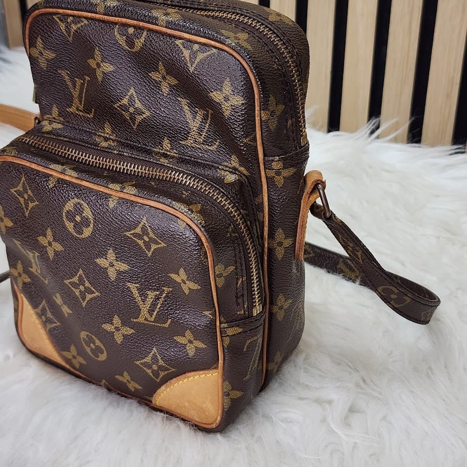 Authentic Louis Vuitton Monogram Amazon Crossbody Bag Brown Vintage - Thumbnail 2