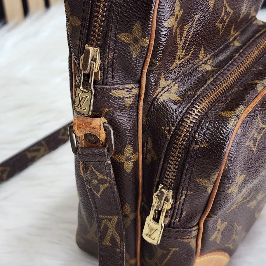 Authentic Louis Vuitton Monogram Amazon Crossbody Bag Brown Vintage - Thumbnail 6