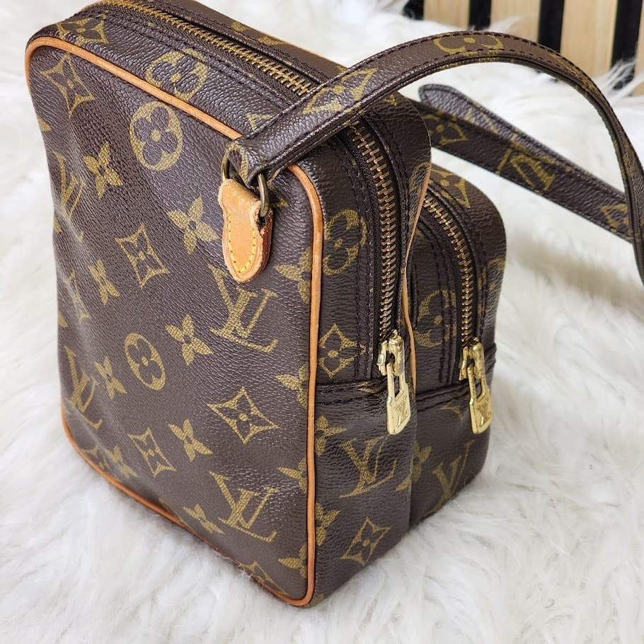 Authentic Louis Vuitton Monogram Mini Amazon Crossbody Bag Brown Vintage - Thumbnail 6