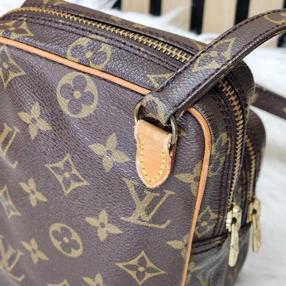 Authentic Louis Vuitton Monogram Mini Amazon Crossbody Bag Brown Vintage - Thumbnail 7
