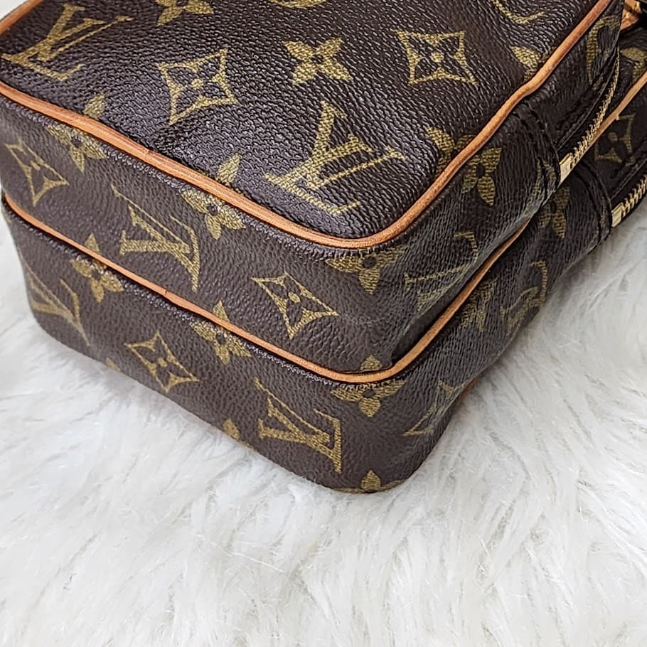 Authentic Louis Vuitton Monogram Mini Amazon Crossbody Bag Brown Vintage - Thumbnail 12