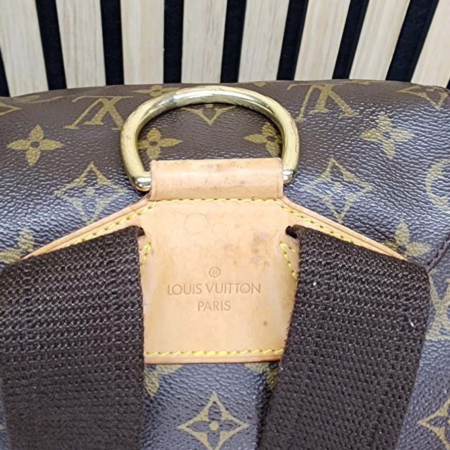 Authentic Louis Vuitton Montsouris GM Monogram Backpack Brown Canvas Vintage - Thumbnail 5