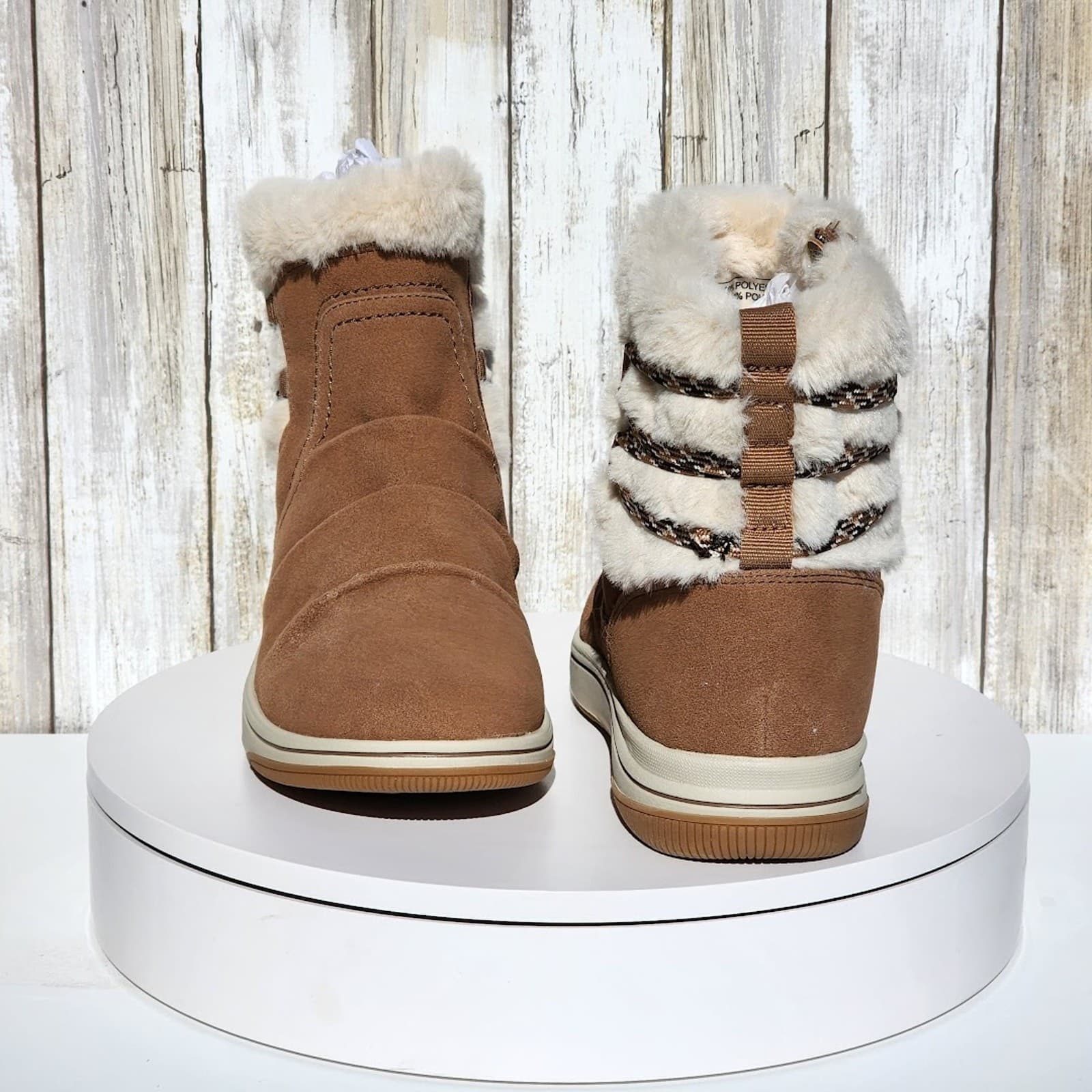 NEW - Clarks Women's Cloudsteppers Breeze Cozy Boots - Size 6 M - Dark Sand - Thumbnail 8