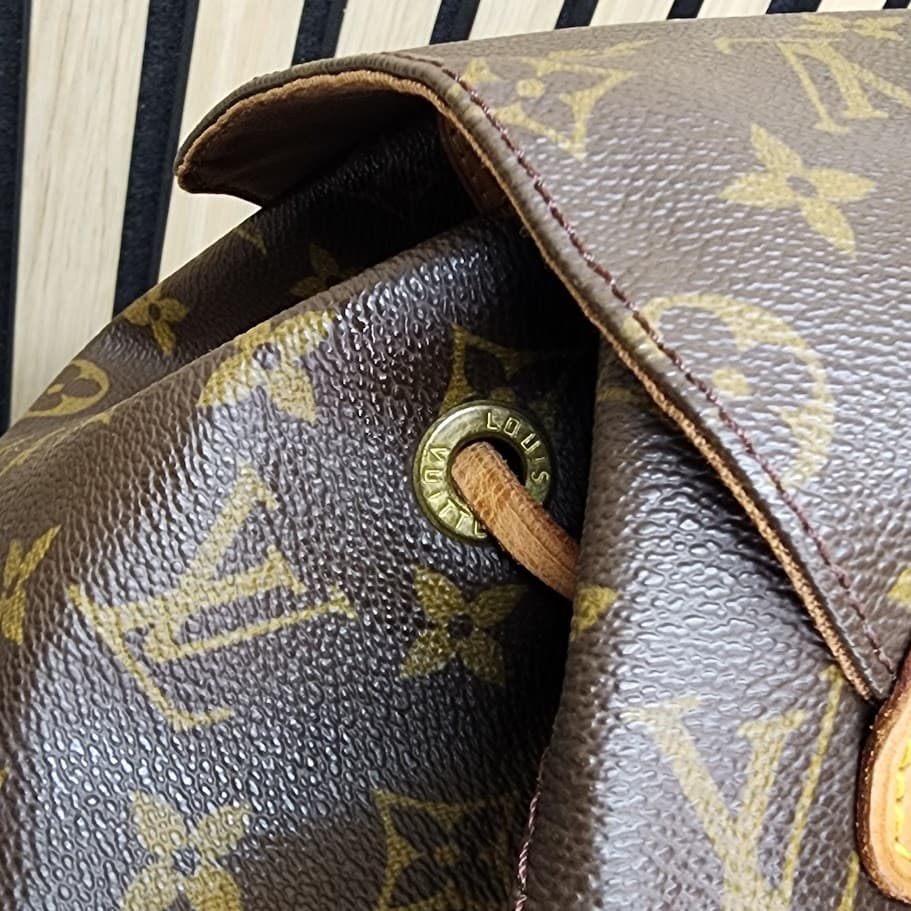 Authentic Louis Vuitton Montsouris GM Monogram Backpack Brown Canvas Vintage - Thumbnail 12