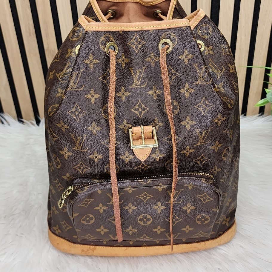 Authentic Louis Vuitton Montsouris GM Monogram Backpack Brown Canvas Vintage - Thumbnail 2