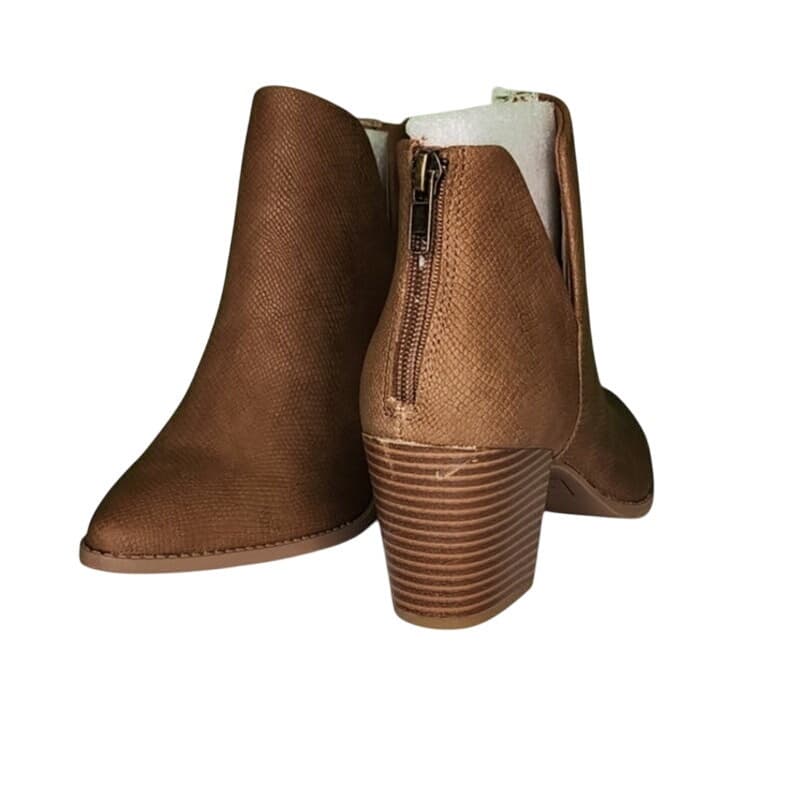 Sun + Stone Elizaa Boho V-Notch Pointed-Toe Block Heel for Women - Size 8M Brown - Thumbnail 3