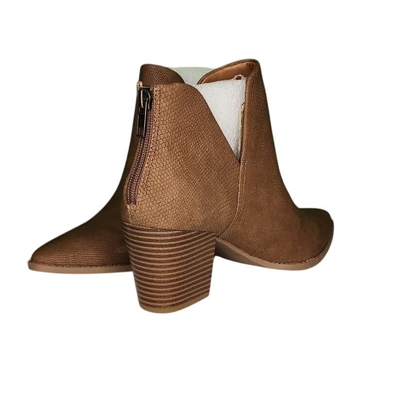 Sun + Stone Elizaa Boho V-Notch Pointed-Toe Block Heel for Women - Size 8M Brown - Thumbnail 8