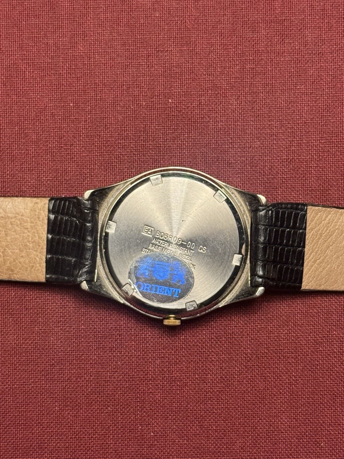 Orient B050RQ90-297 Quartz Dress Watch 32mm Two-Tone Gold Bezel w/ Leather Strap - Thumbnail 7