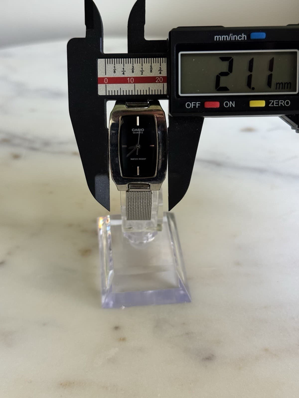 Y2K Casio Quartz LTP-1165 Black Dial 21mm Rectangle Watch Adjustable Bracelet - Thumbnail 5