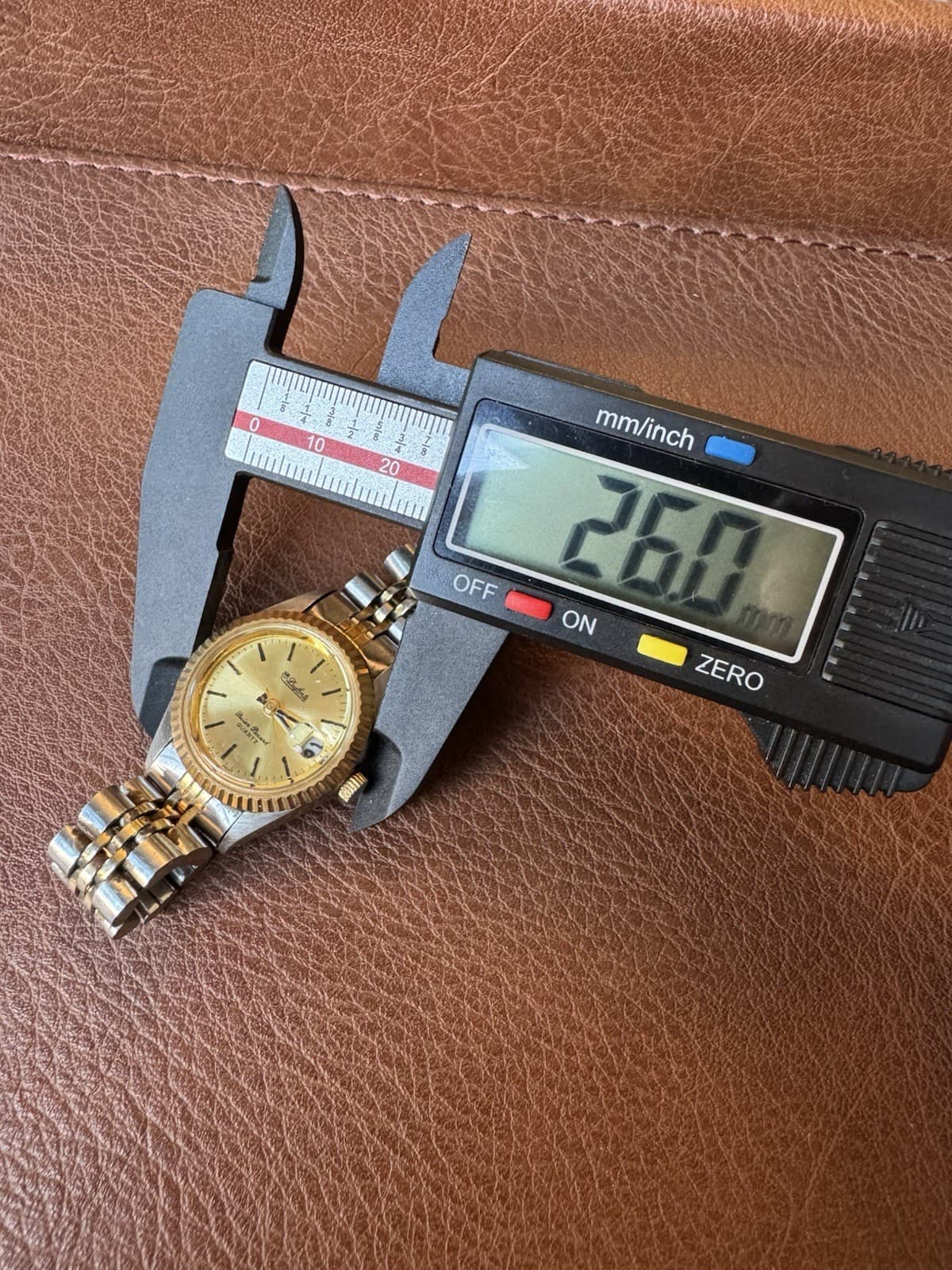 Vintage Lucien Piccard DUFONTE Two-Tone Quartz Watch w/ Date Window - Thumbnail 4