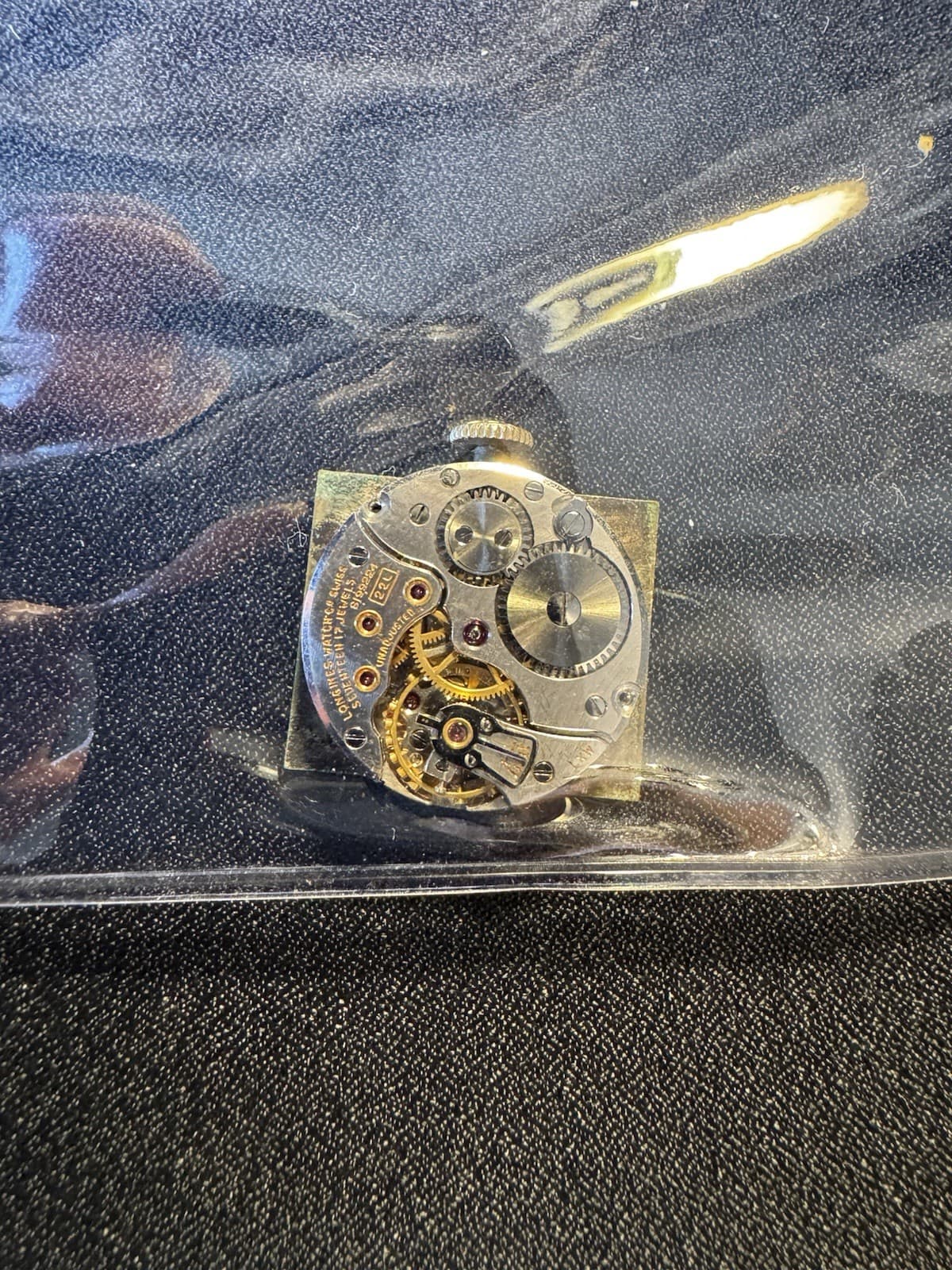 Vintage Longines 17 Jewel Watch Movement Cal 22L 6199224 Manual 19x22.5mm Runs - Thumbnail 7