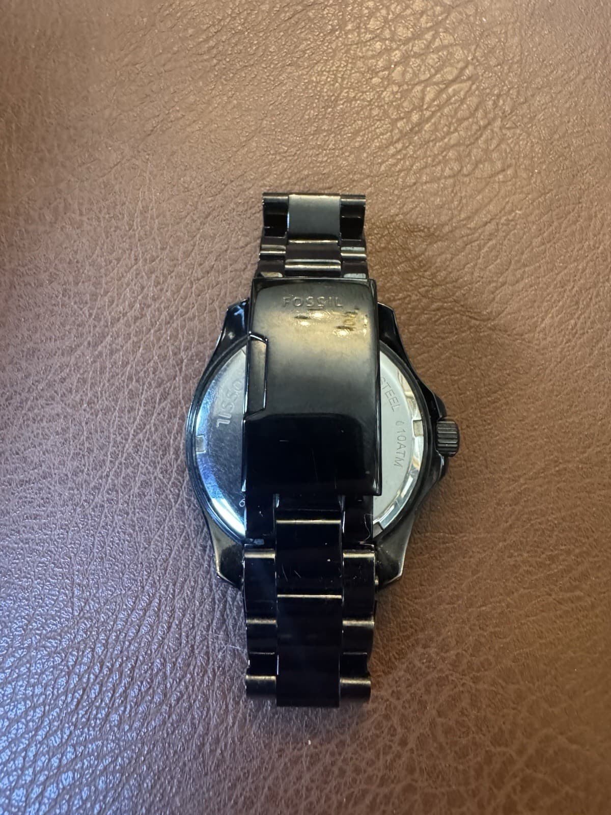 Fossil AM4522 Crystal Bezel Multifunction Quartz Watch w/ Rose Gold Accents - Thumbnail 5