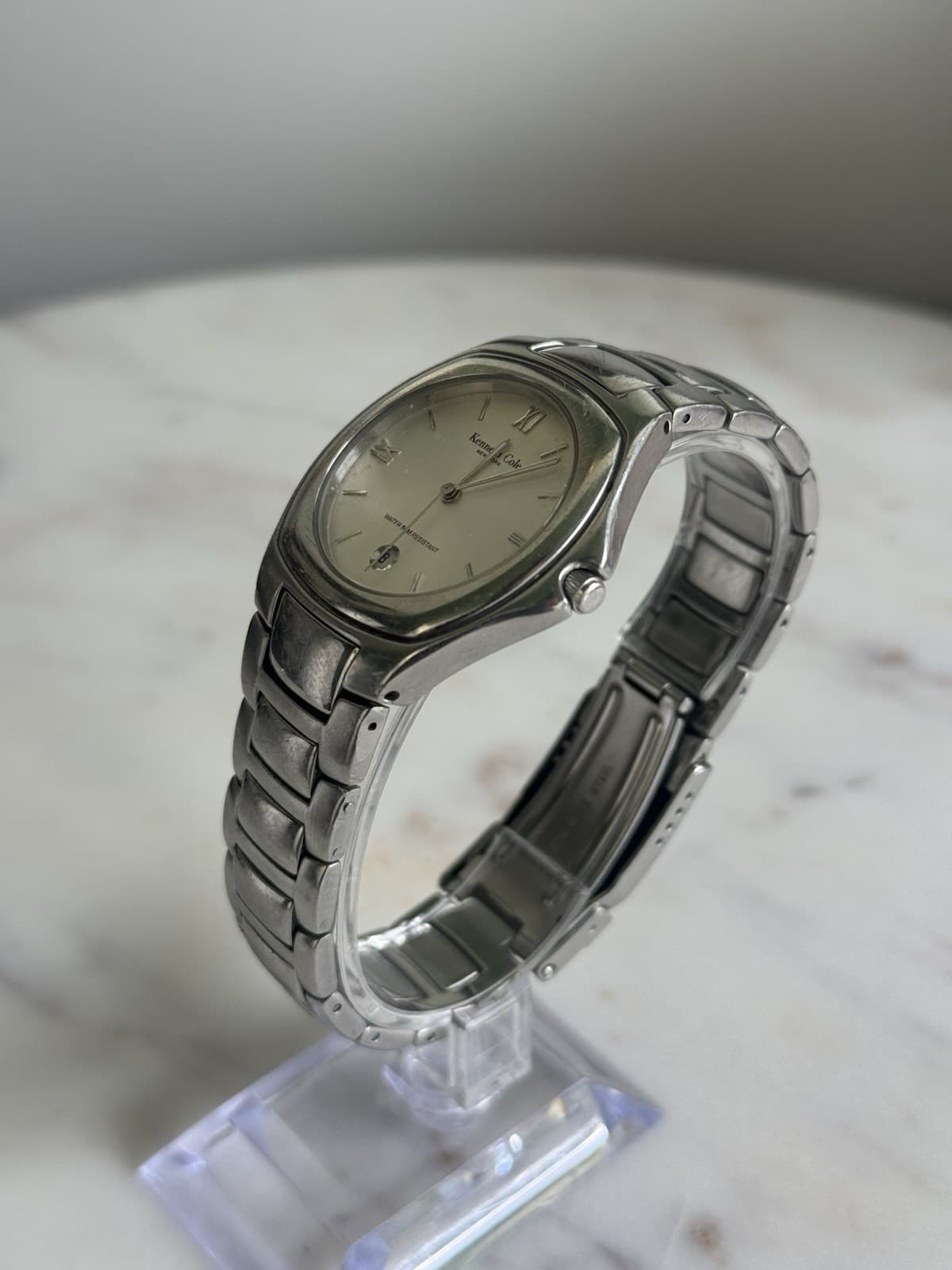 Kenneth Cole KC3289 Silver Stainless Steel Men's Dress Watch 39mm Working - Thumbnail 6