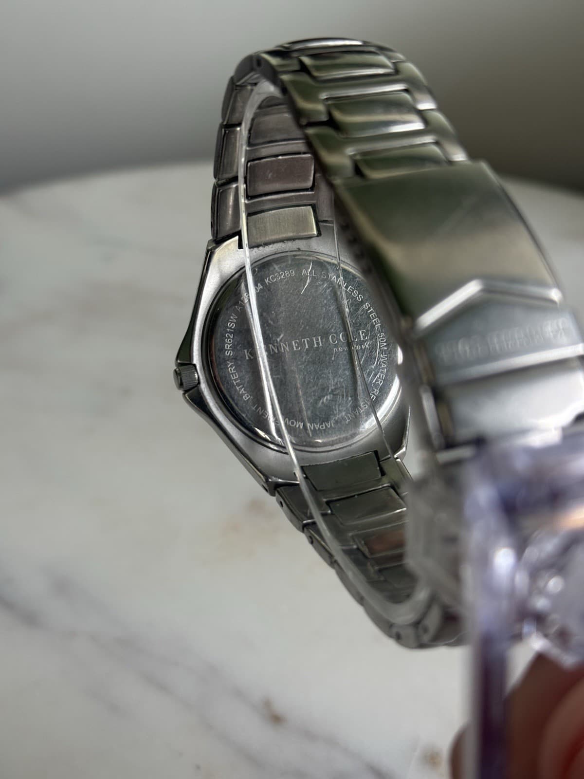 Kenneth Cole KC3289 Silver Stainless Steel Men's Dress Watch 39mm Working - Thumbnail 2