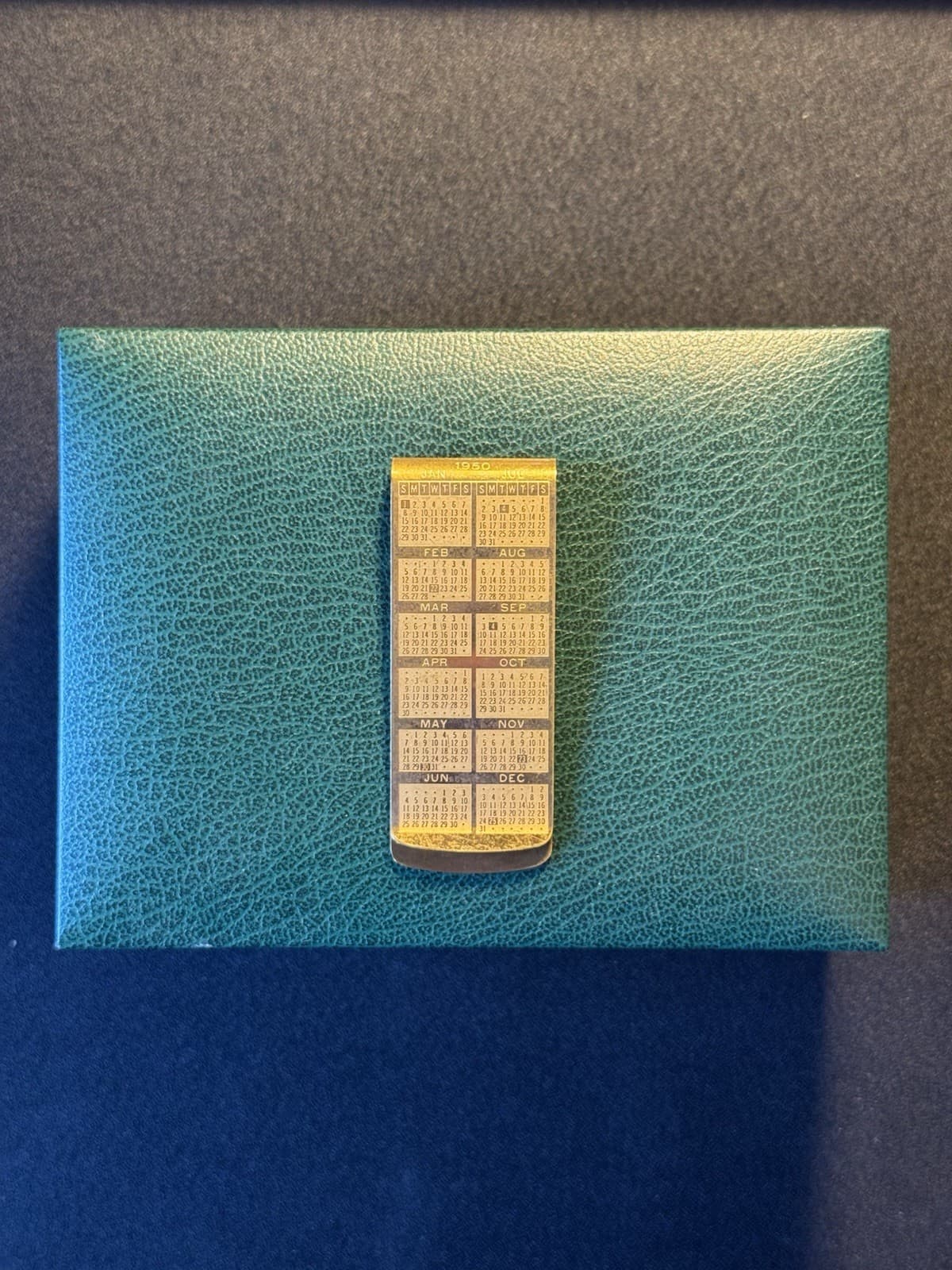 VTG 1950-1951 Calendar Money Clip Gold Tone Mid Century Pocket Clip Accessory - Thumbnail 3
