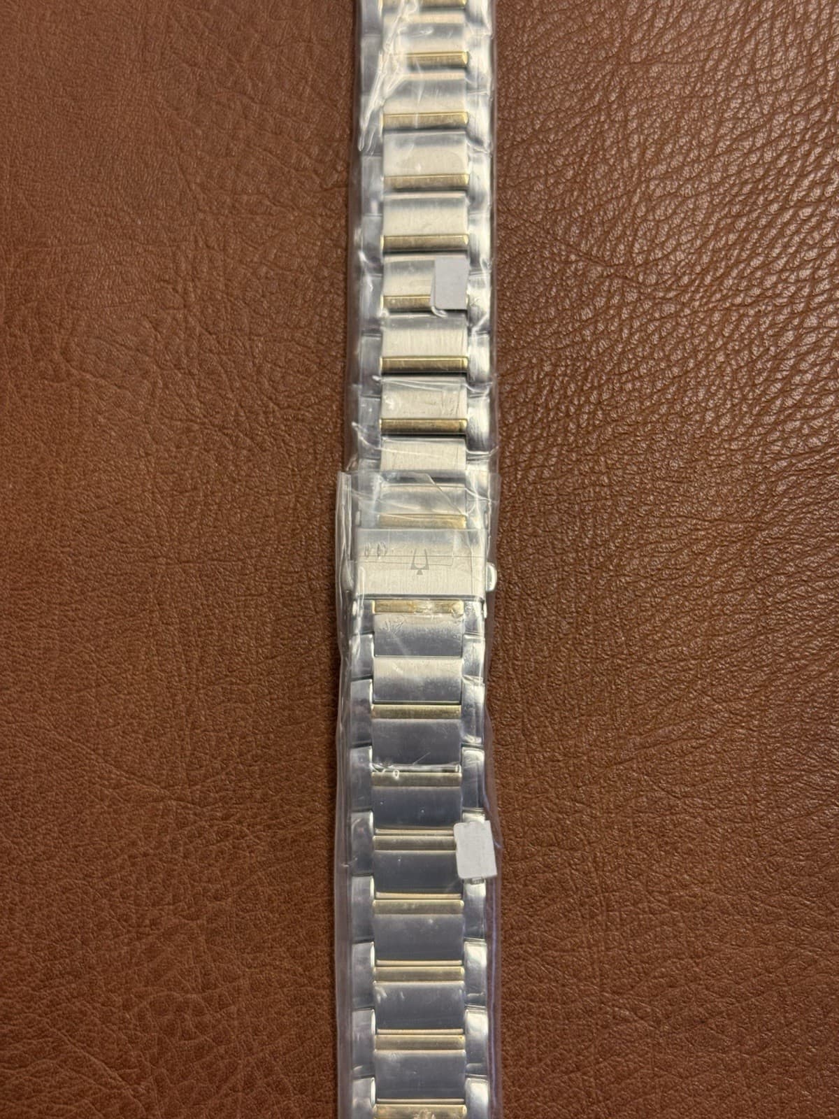 Bulova NOS Two-Tone Stainless Steel Watch Bracelet Band 20mmX8in Branded - Thumbnail 6