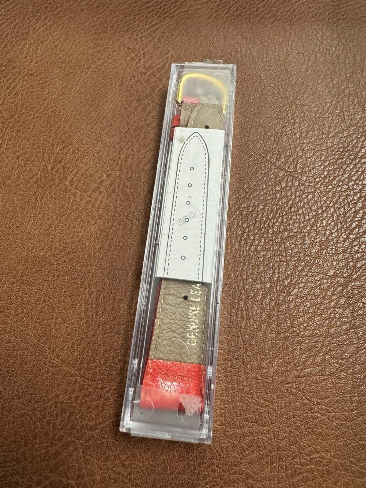 Vintage Red Genuine Leather GUESS Watch Strap 20mm Two-Piece Replacement Band - Thumbnail 7