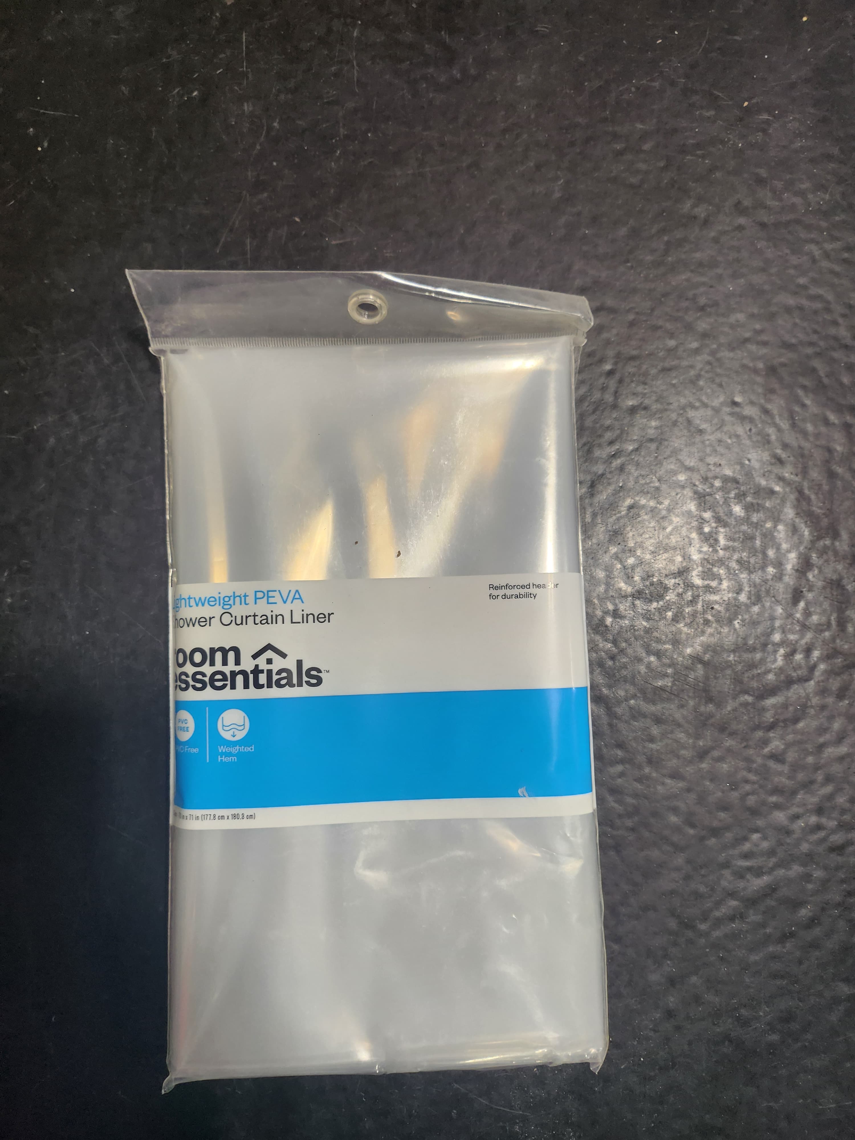 PEVA Light Weight Shower Liner Clear - Room Essentials™ w/complimentary shower curtain rings - Thumbnail 9