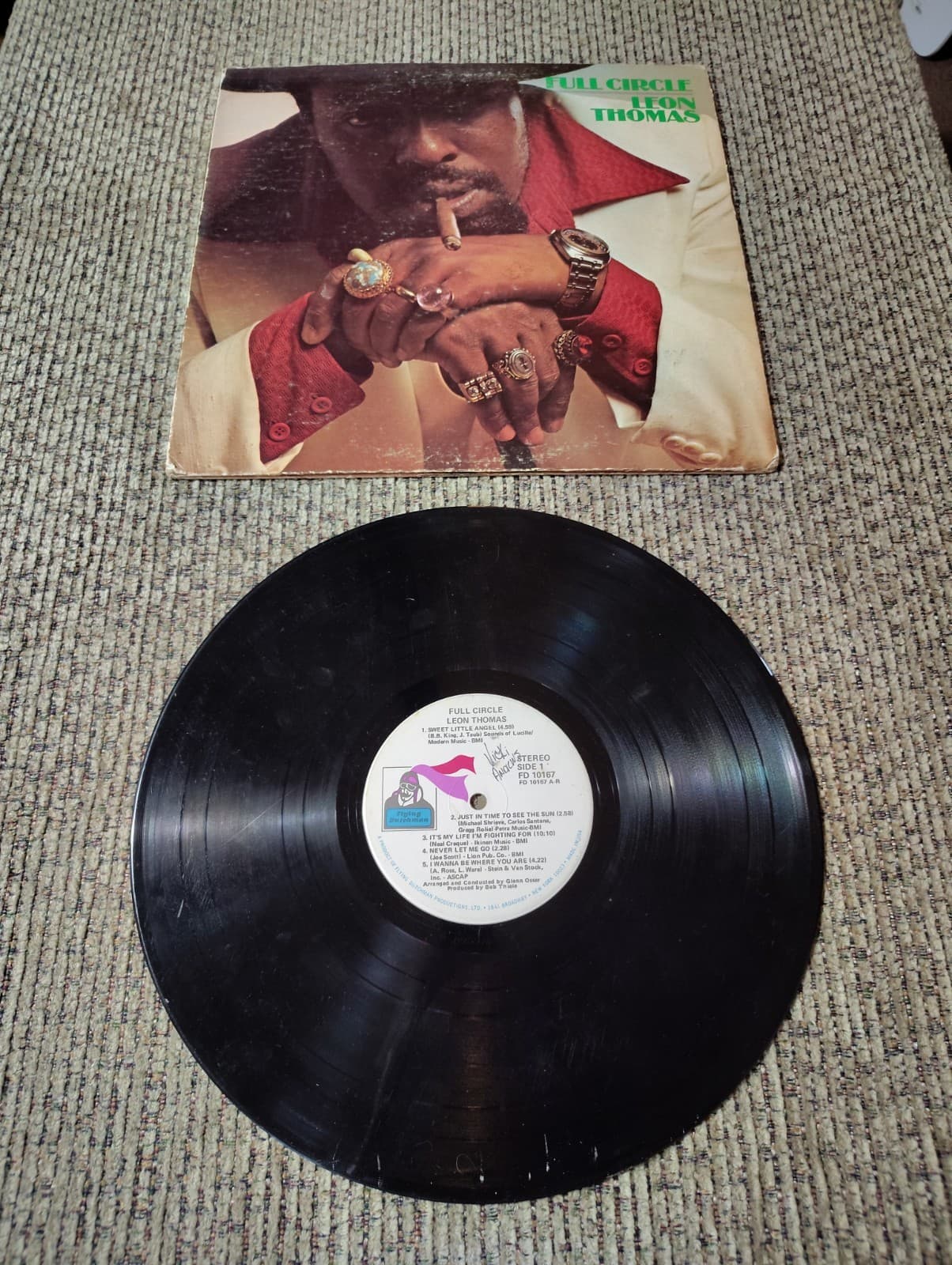 LEON THOMAS: FULL CIRCLE, JAZZ, VINYL LP, FLYING DUTCHMAN FD 10167, Promo