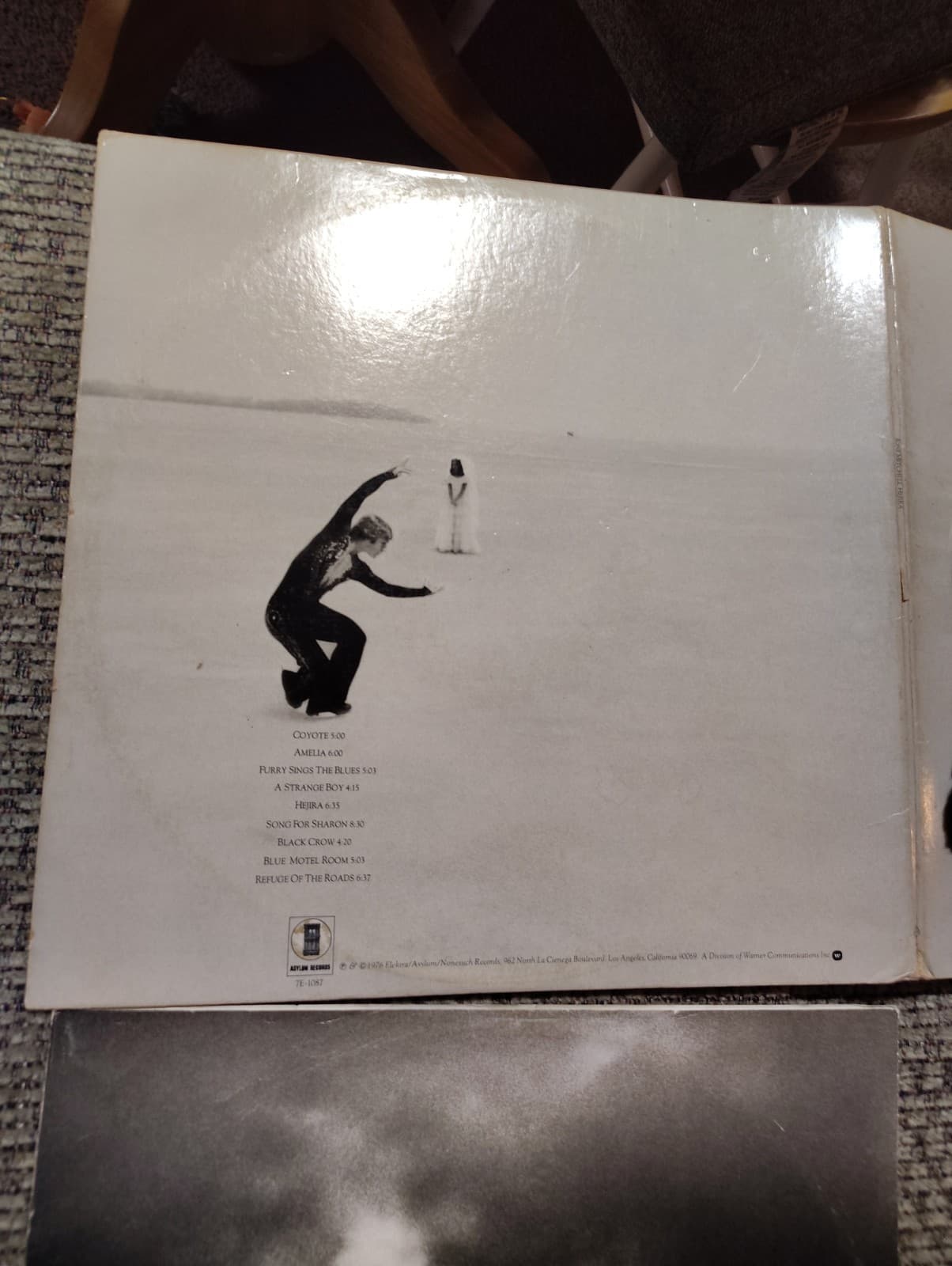 Joni Mitchell - Hejira (1976) 1st Asylum Records 7E-1087 Vinyl LP - Thumbnail 3