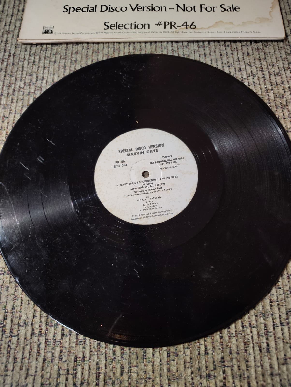 Marvin Gaye A Funky Space Reincarnation Rare PR-46 Special Disco Version VG+ - Thumbnail 4