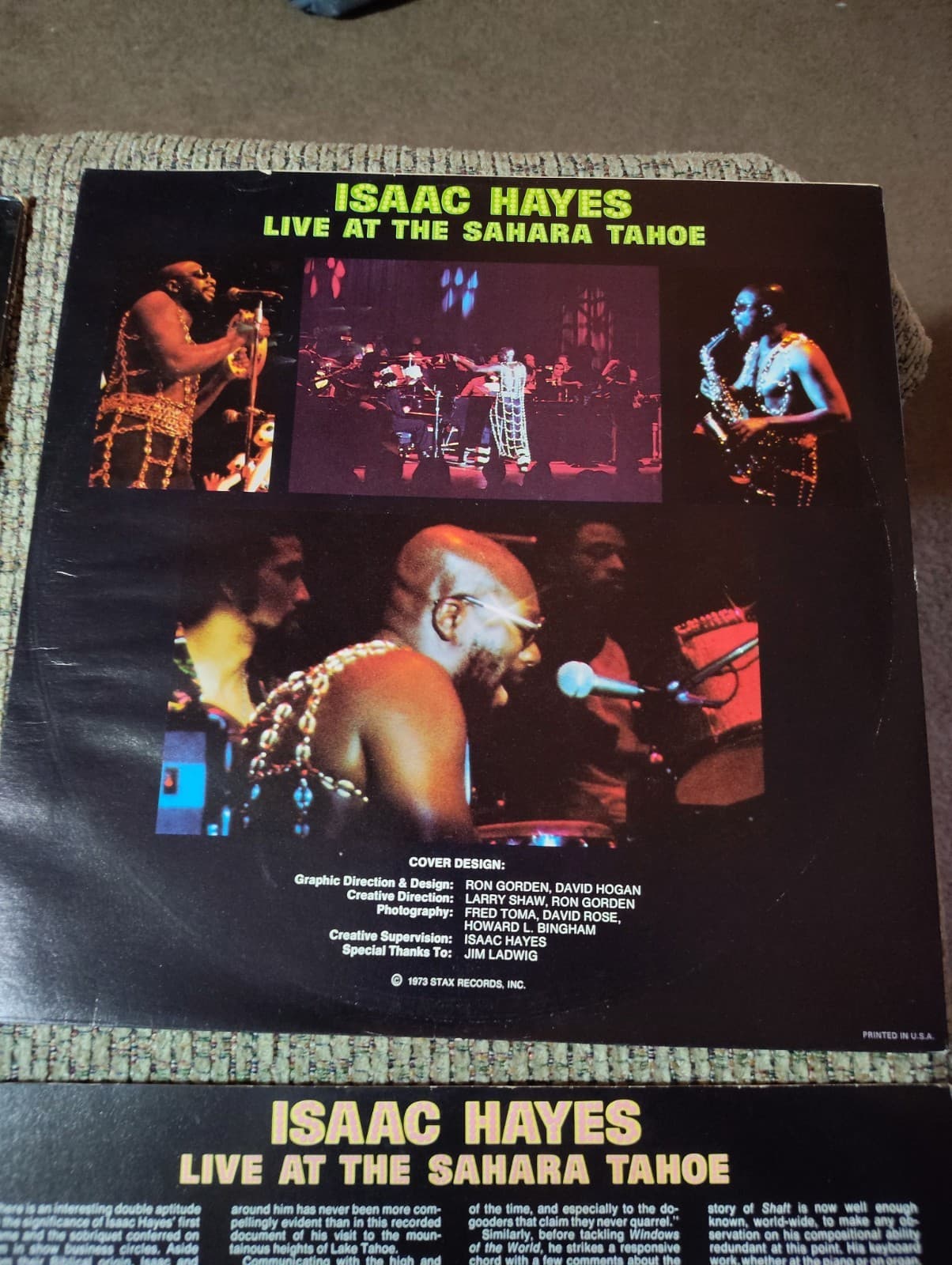 Isaac Hayes – Live At The Sahara Tahoe - 1973 - Enterprise ENS-2-5005 2xLP VG+ - Thumbnail 10