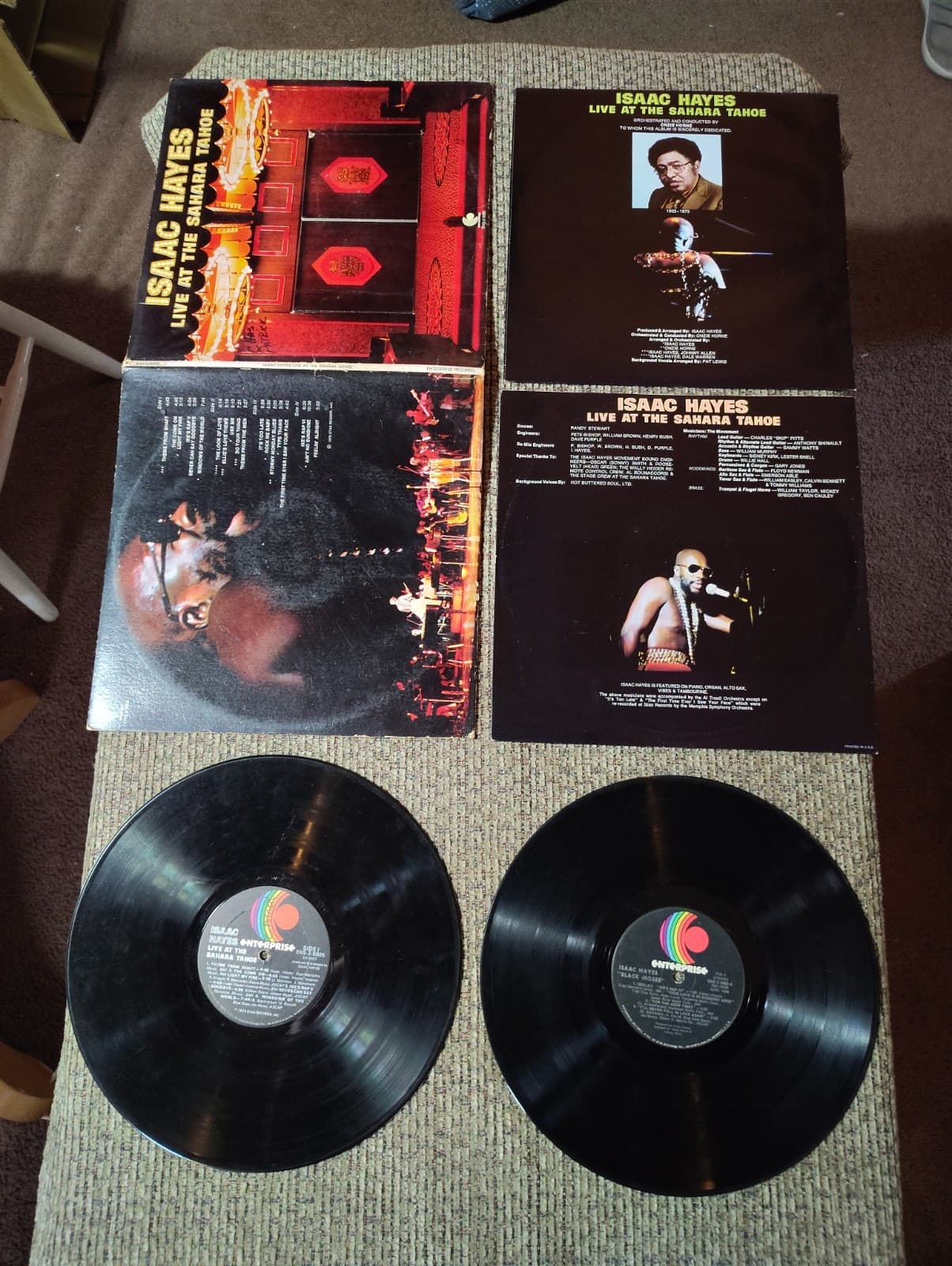 Isaac Hayes – Live At The Sahara Tahoe - 1973 - Enterprise ENS-2-5005 2xLP VG+