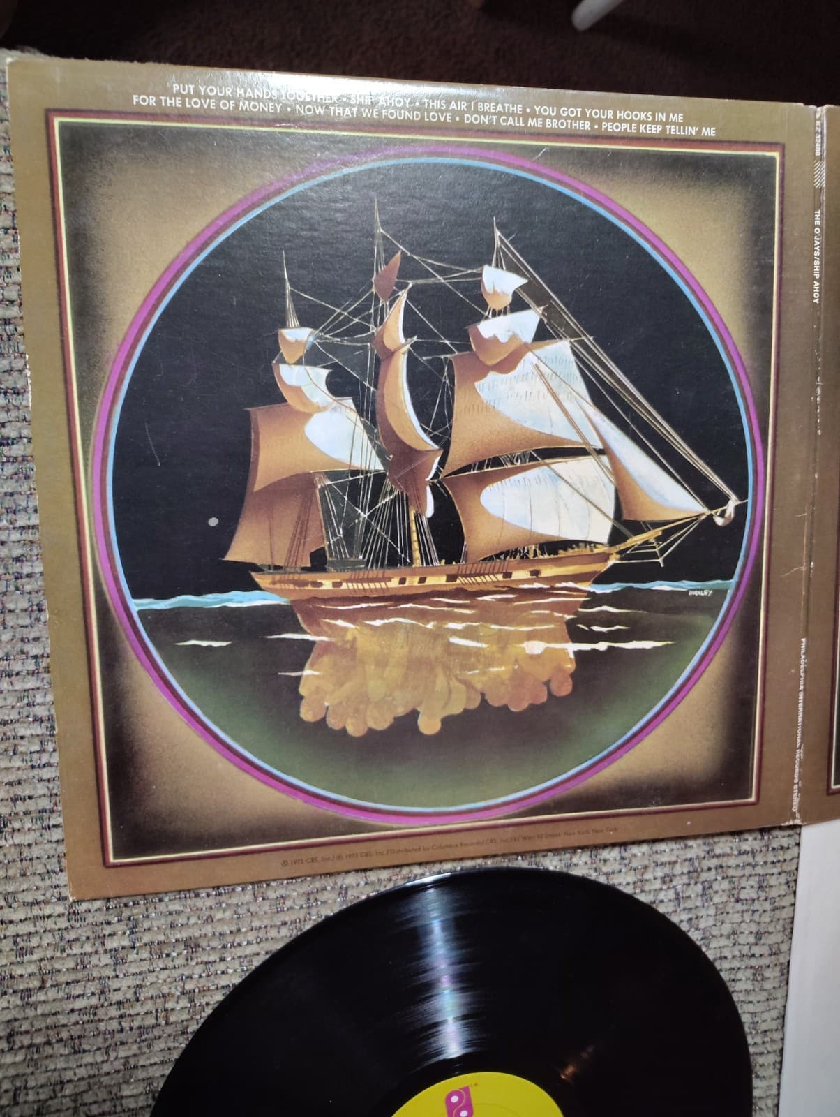 O'Jays – Ship Ahoy LP KZ 32408 1973 US PIR Gatefold VG+ For the Love of Money - Thumbnail 4