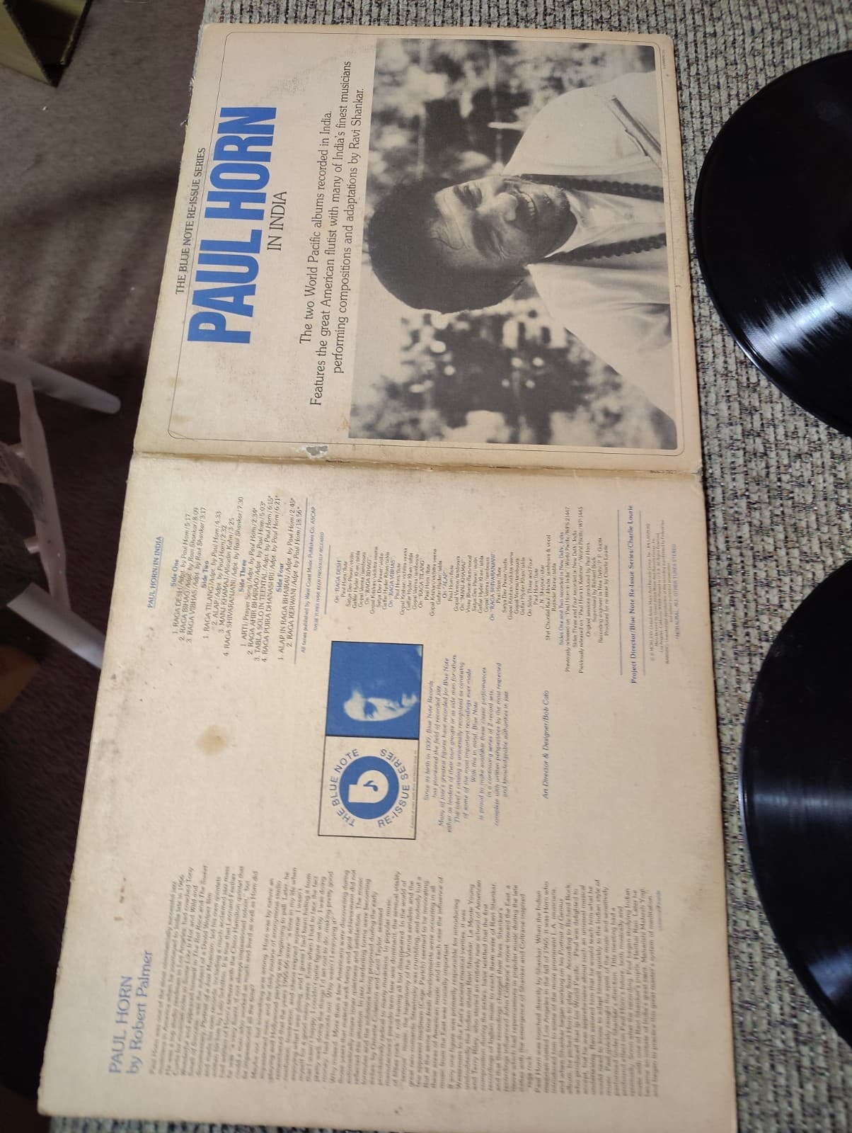 Paul Horn In India 2 LPs Blue Note Gatefold Close To NM Vinyl - Thumbnail 2