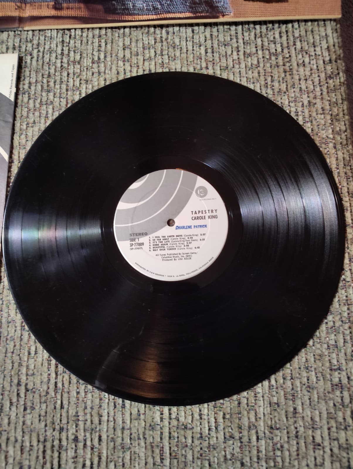 Carole King Tapestry Vinyl LP Record Album - Thumbnail 9