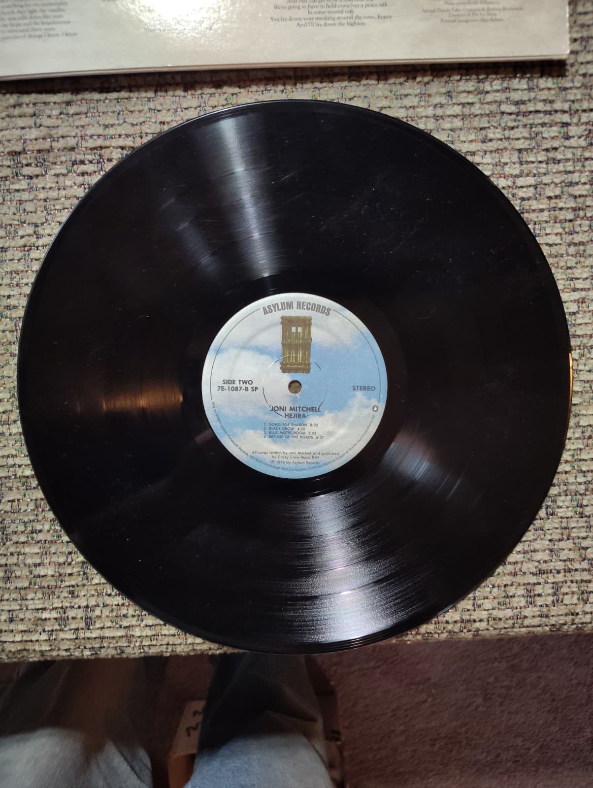 Joni Mitchell - Hejira (1976) 1st Asylum Records 7E-1087 Vinyl LP - Thumbnail 9