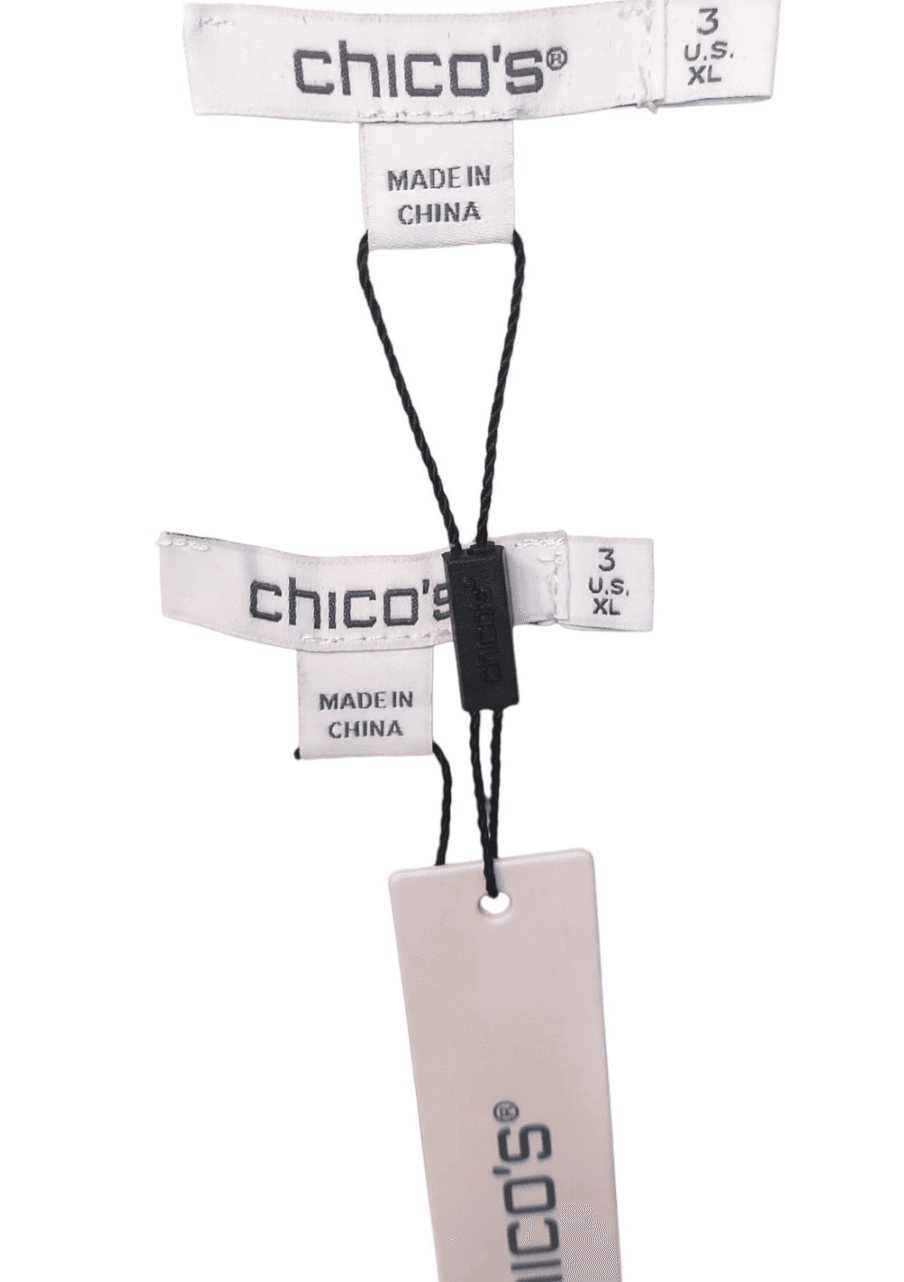 Chico's Floral Open Front Cardigan & Tank Set XL - Thumbnail 2