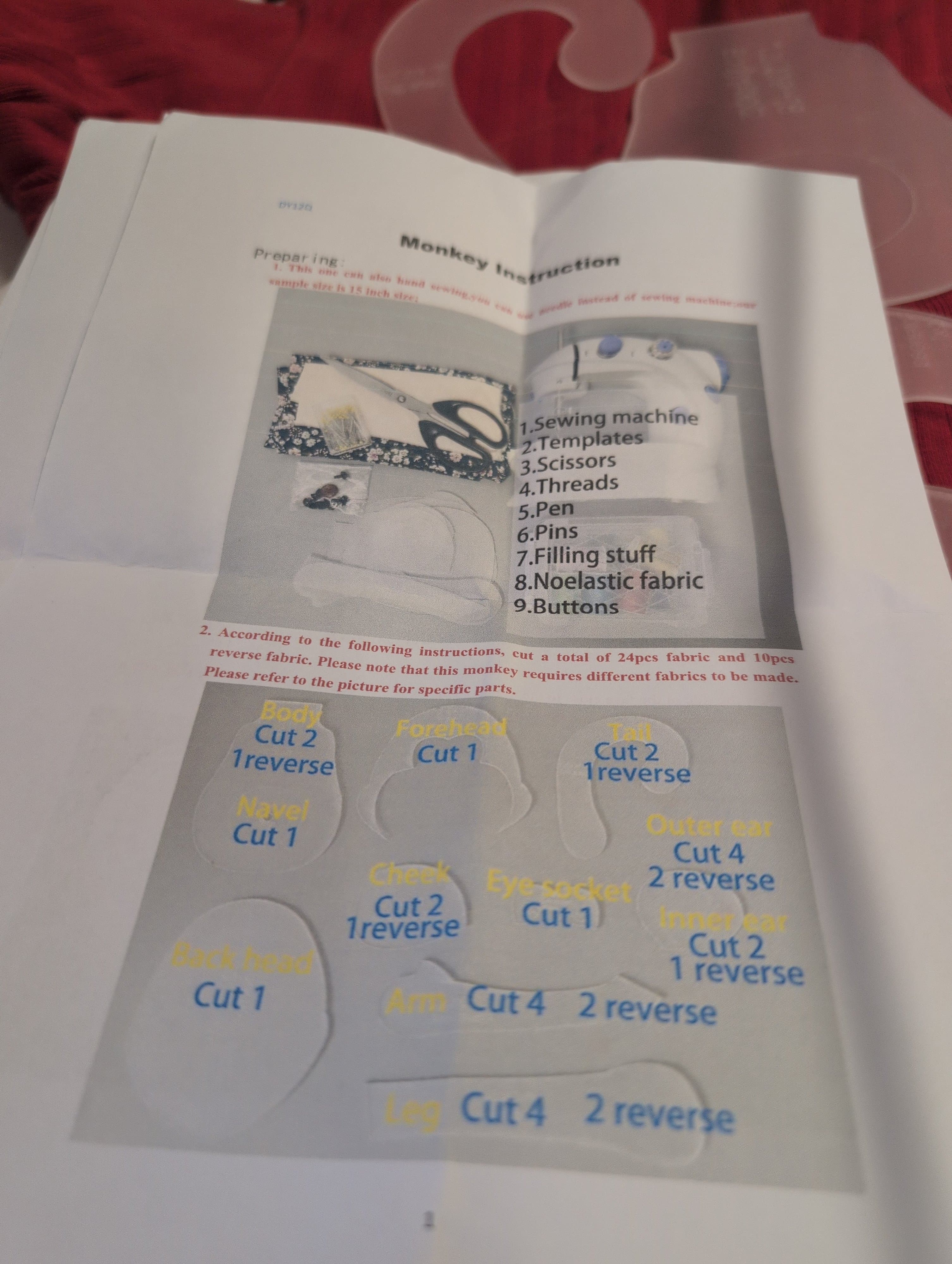 Sewing Pattern Template Set for Quilting and Crafting - Thumbnail 7