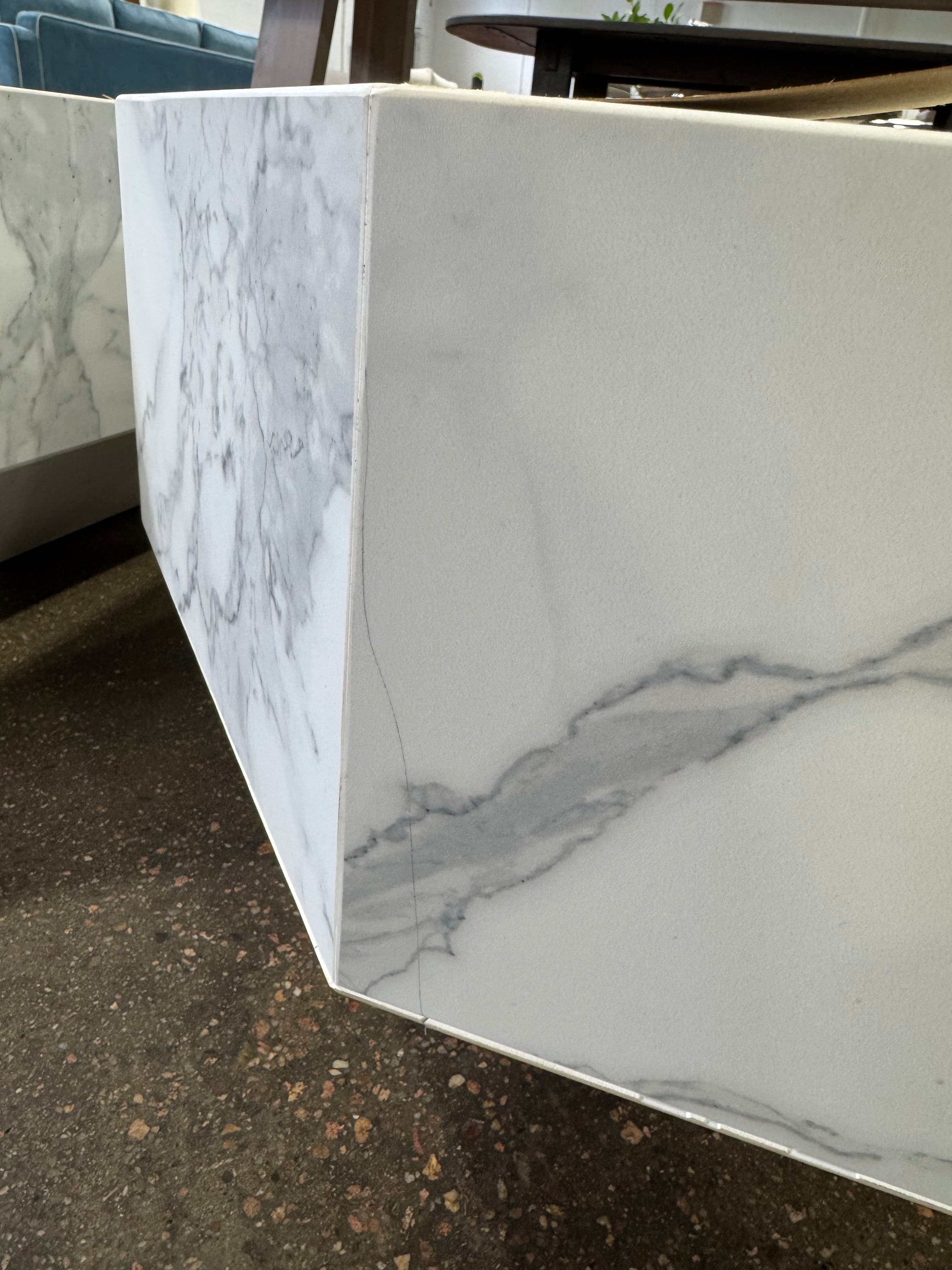 Faux Marble Coffee Table (as is) - Thumbnail 5