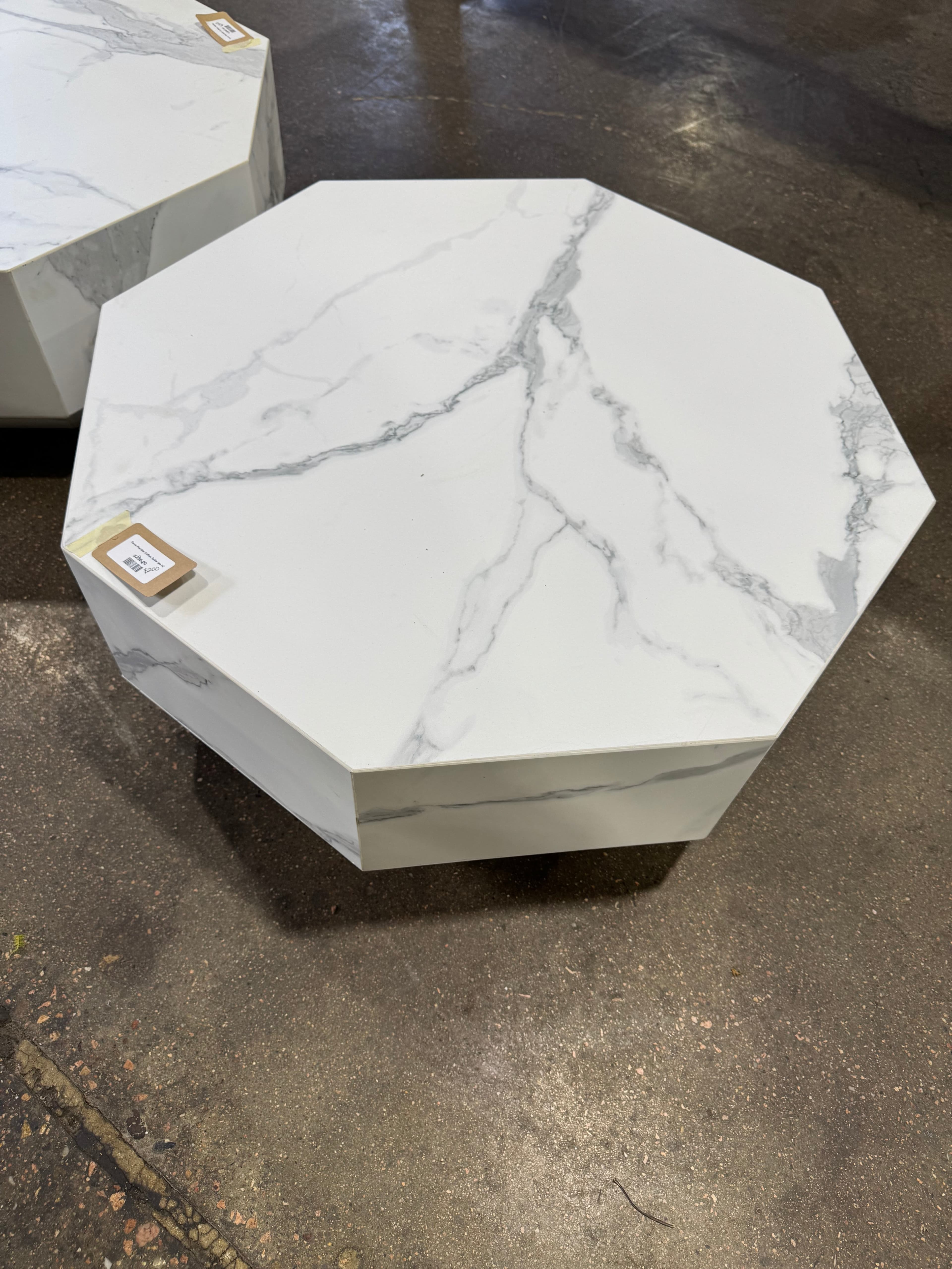 Faux Marble Coffee Table (as is) - Thumbnail 7