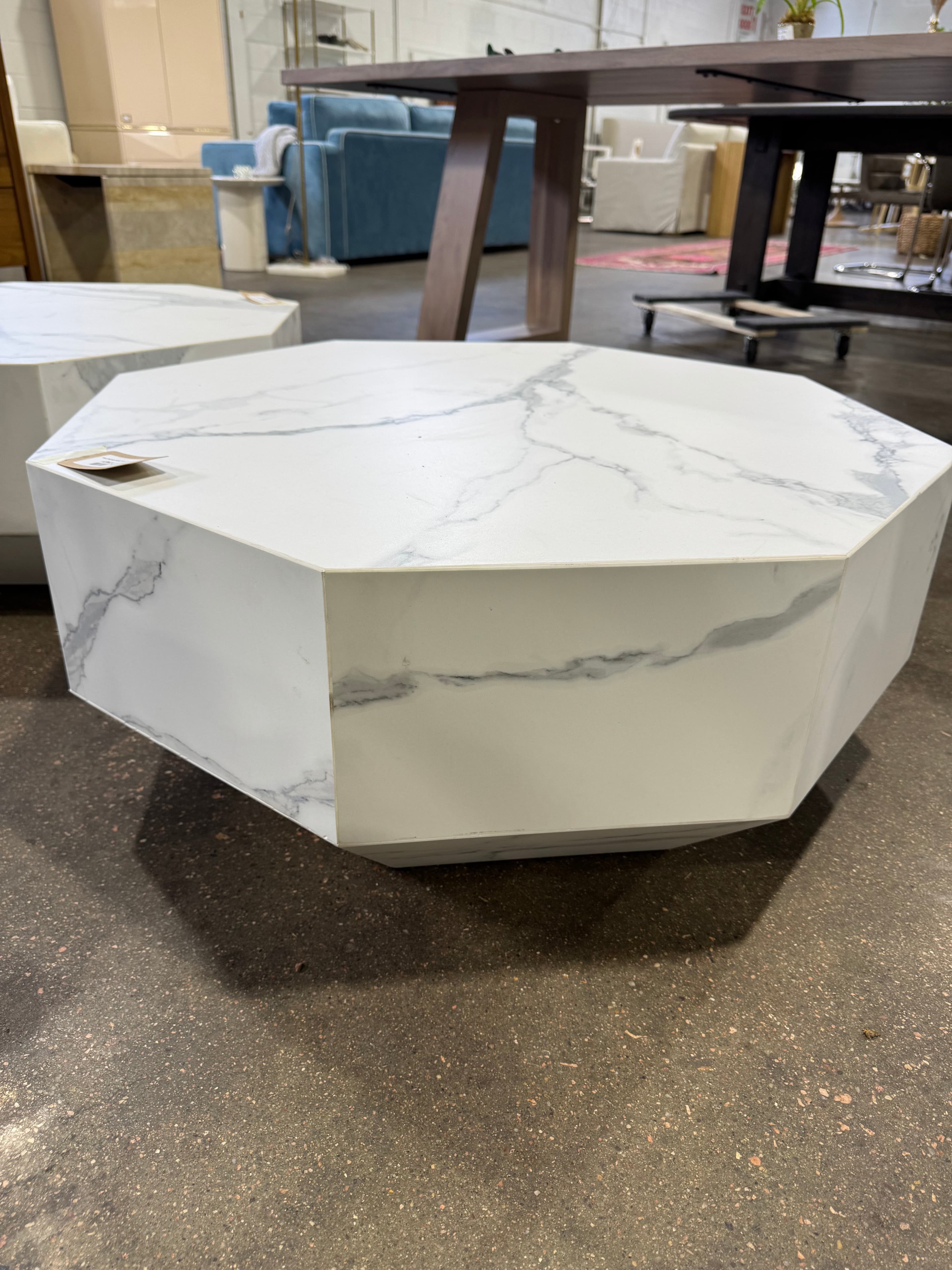 Faux Marble Coffee Table (as is) - Thumbnail 8