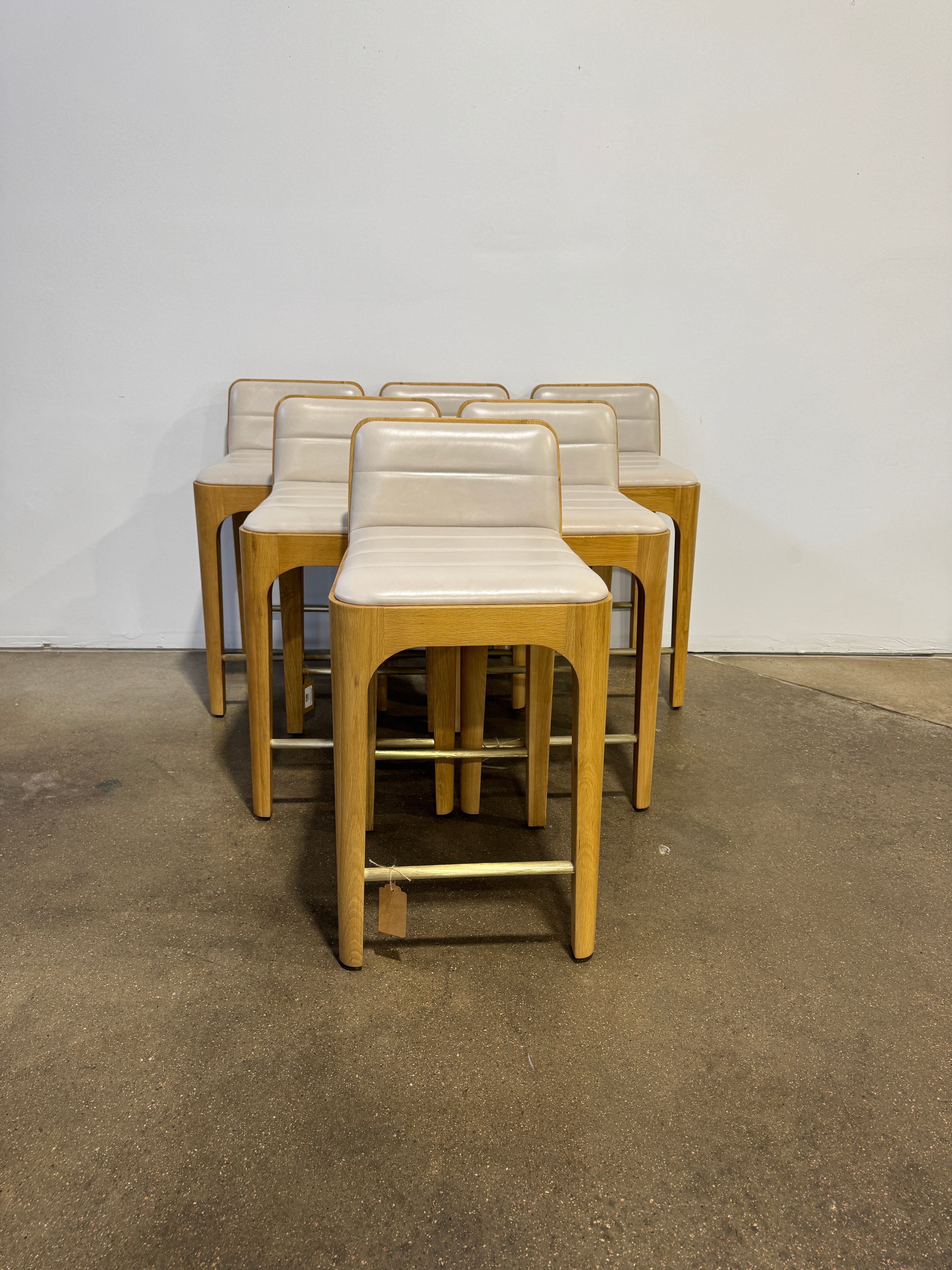 Denver Modern Canyon Counter Stool - Pearl Leather