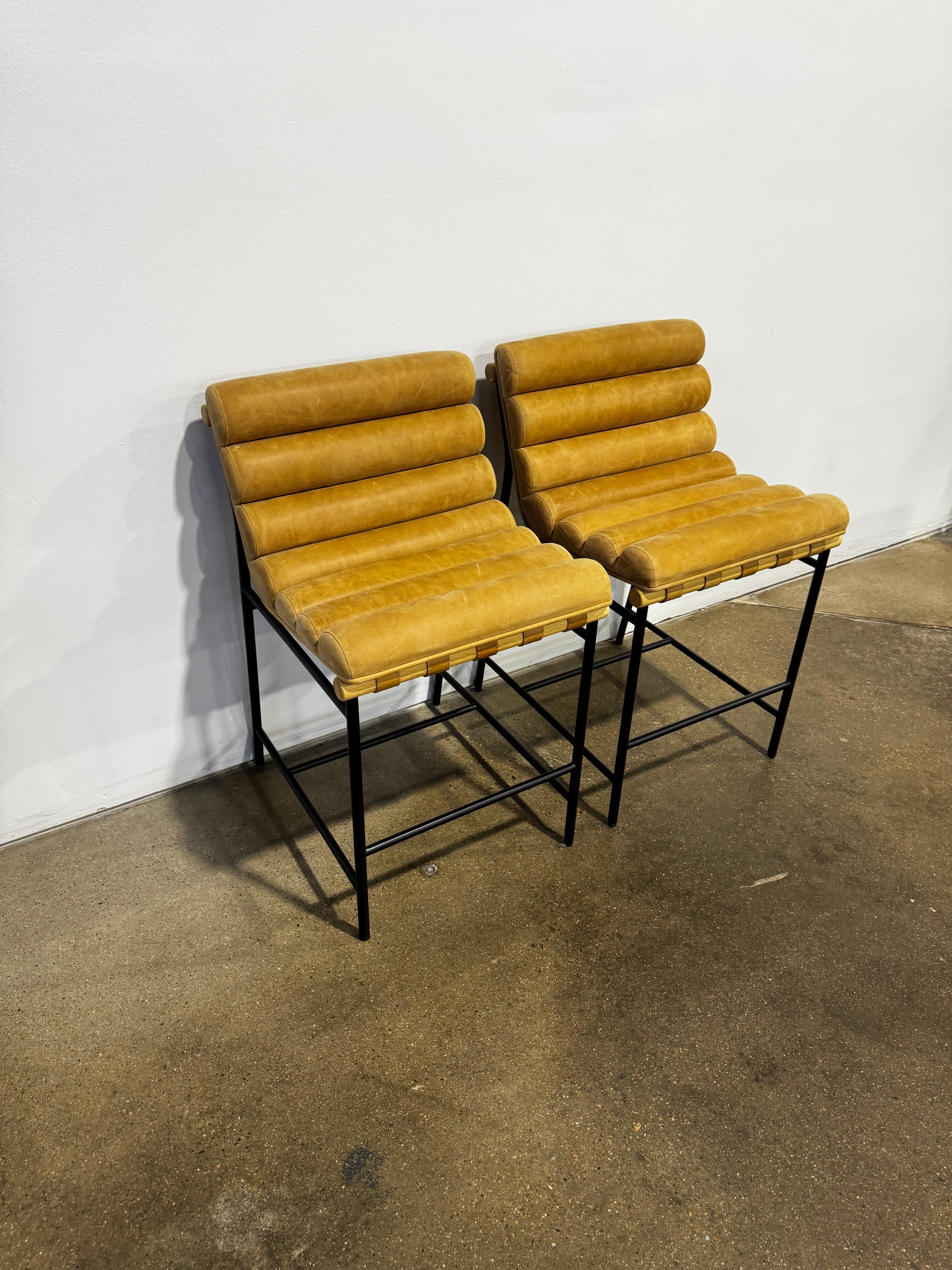 Denver Modern Vail Counter Stool - Sunflower Leather - Thumbnail 5