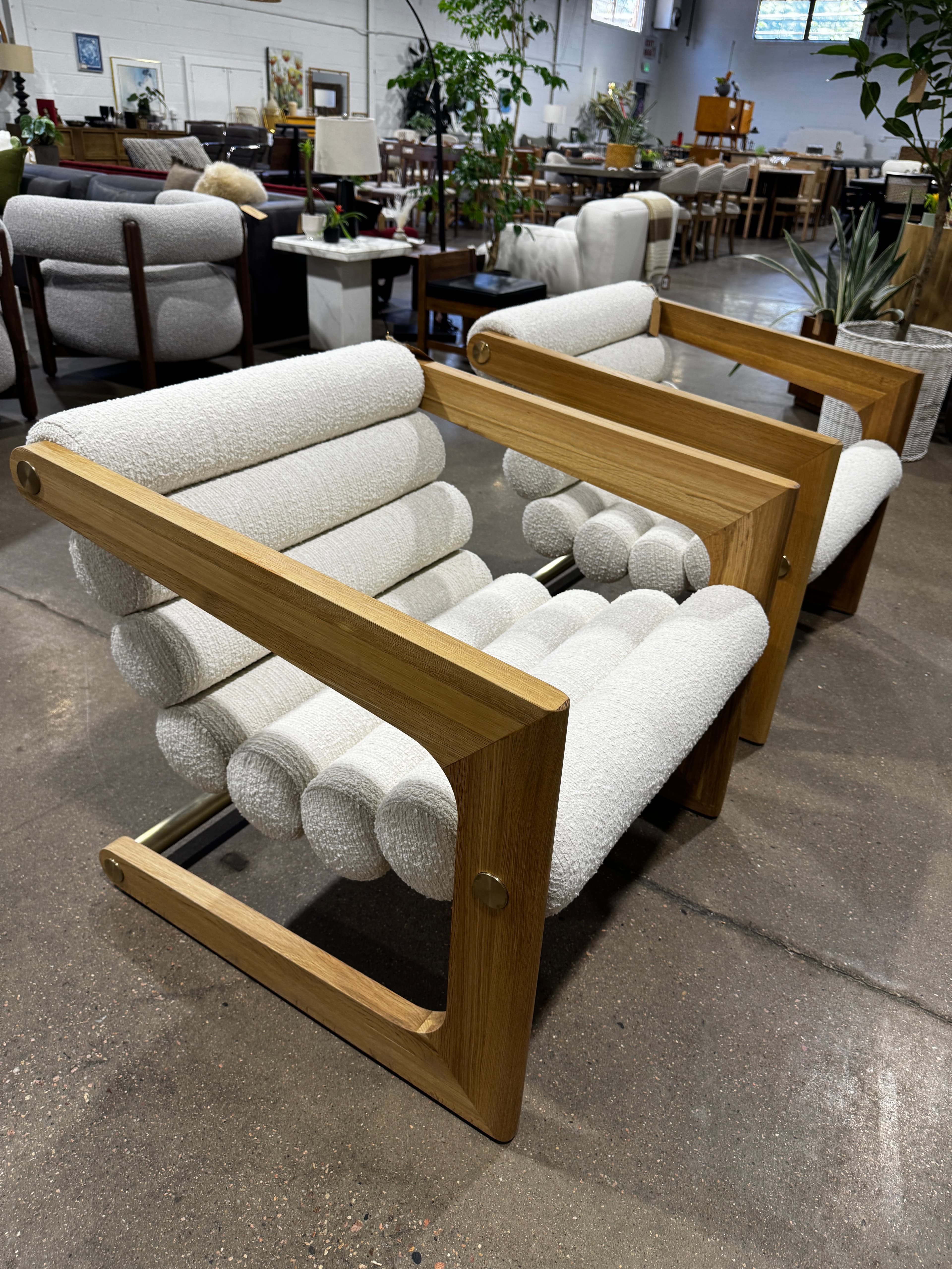 Denver Modern Durango Lounge Chair Mist Boucle - Thumbnail 2